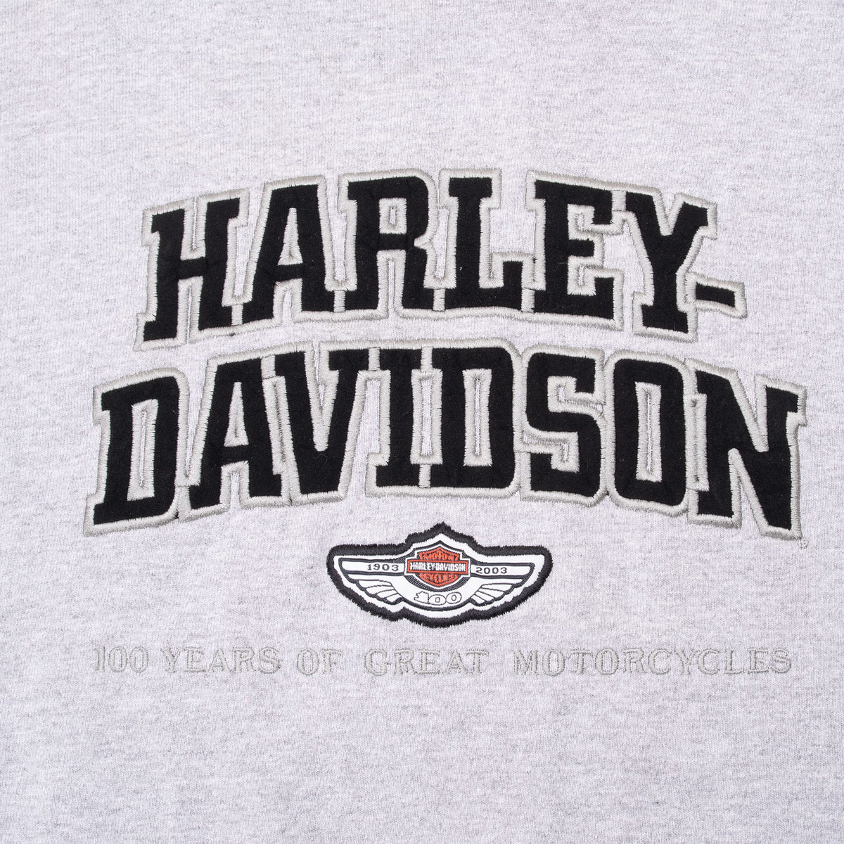 Vintage Harley Davidson Embroidered Grew Crewneck Sweatshirt 1990S Size Large Made In USA
