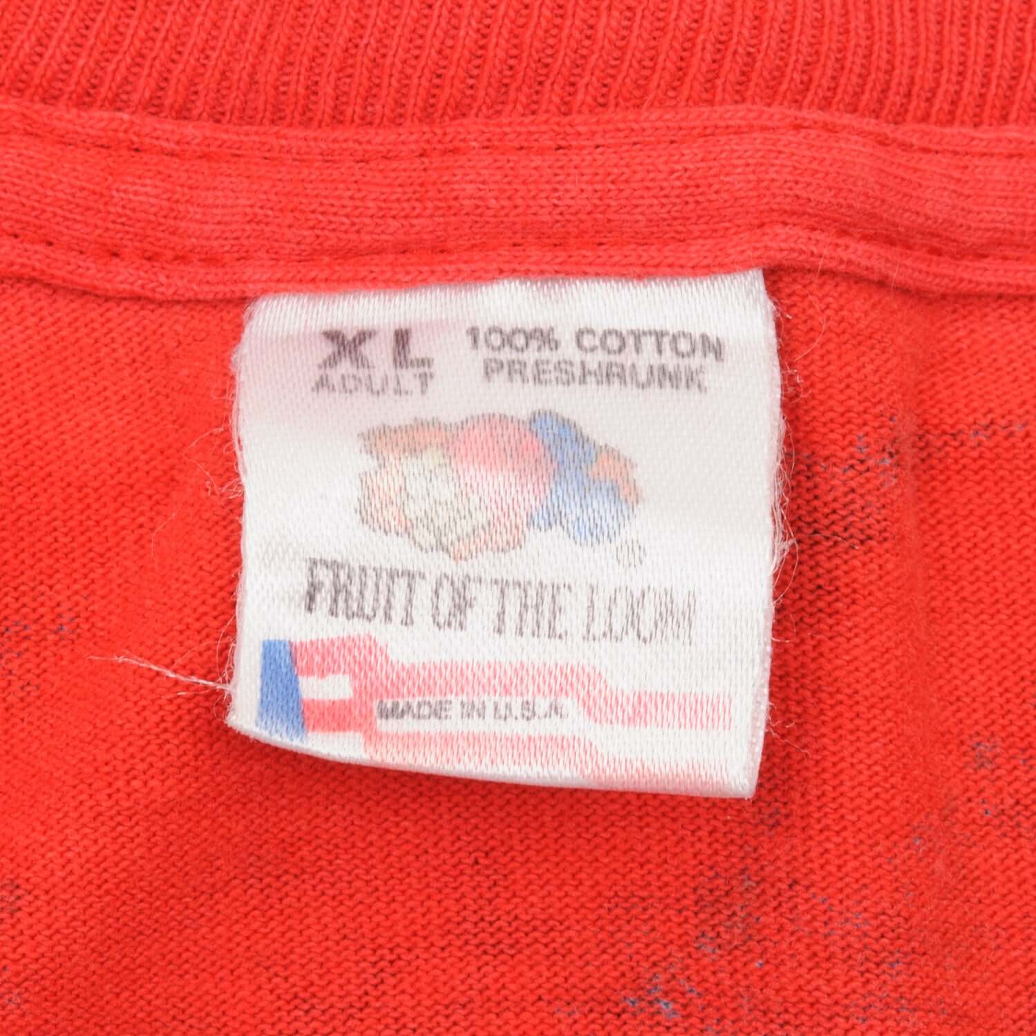 Vintage NFL Kansas City Chiefs Tee Shirt 1990S Size XL Made In USA With Single Stitch Sleeves