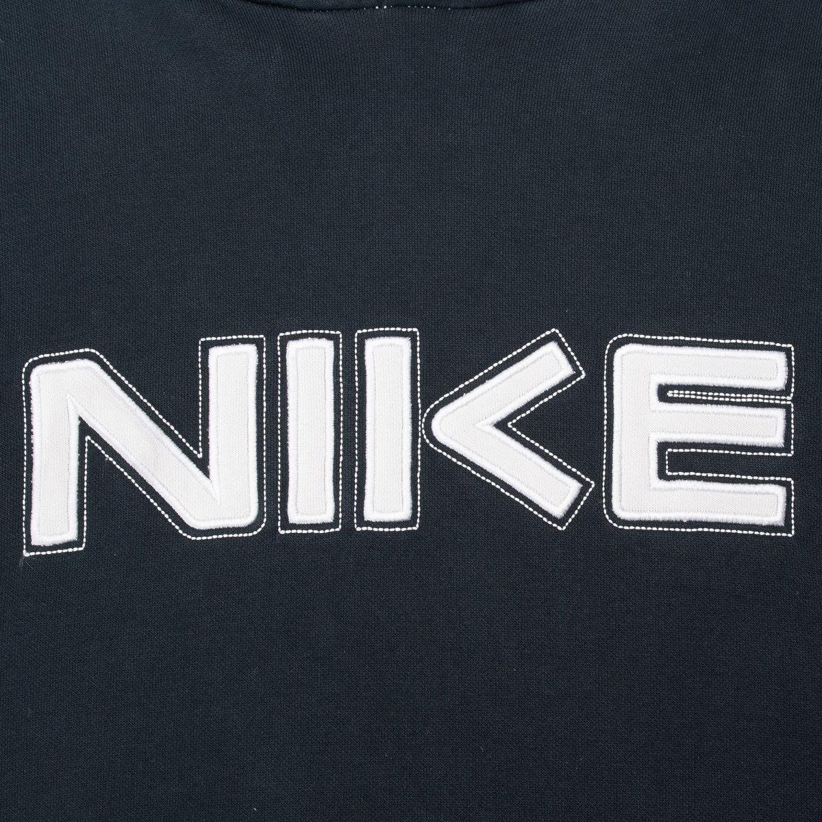 Vintage Nike Spellout Black Hoodie Sweatshirt 2000S Size 2XL