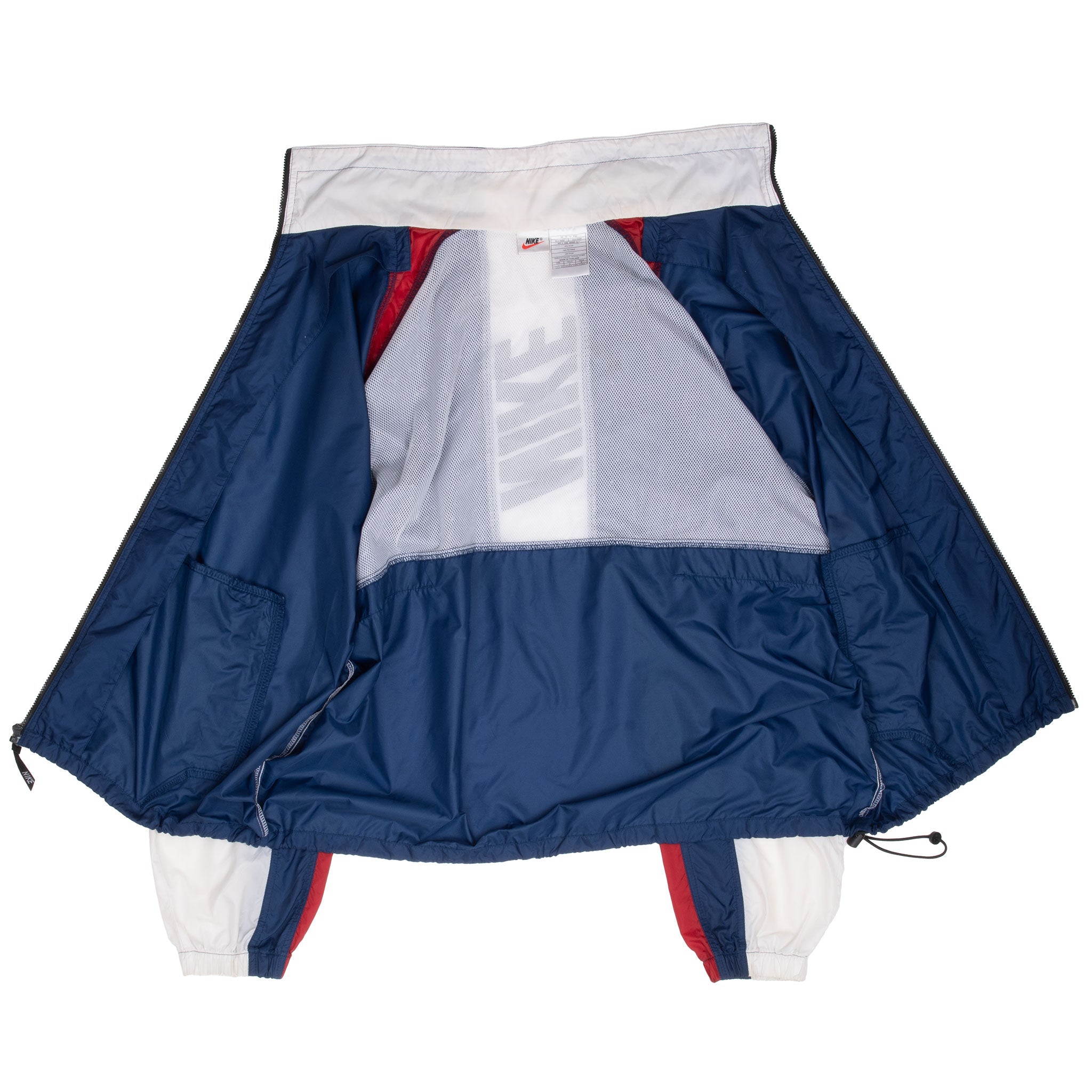 Vintage Nike Classic Swoosh Blue Windbreaker Jacket 1990S Size Large