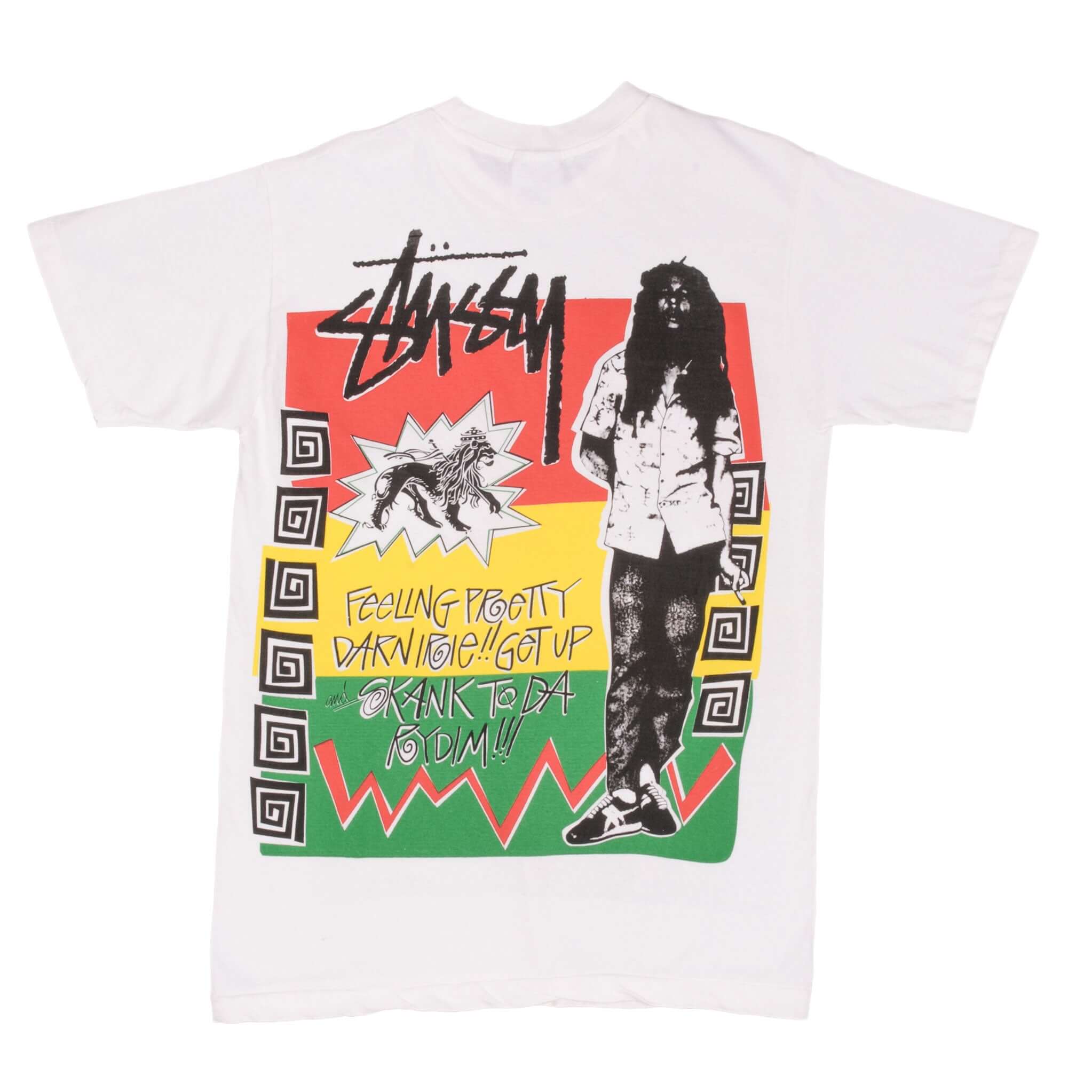 Bootleg Tee Shirt Stussy Bob Marley Size Medium Single Stitch