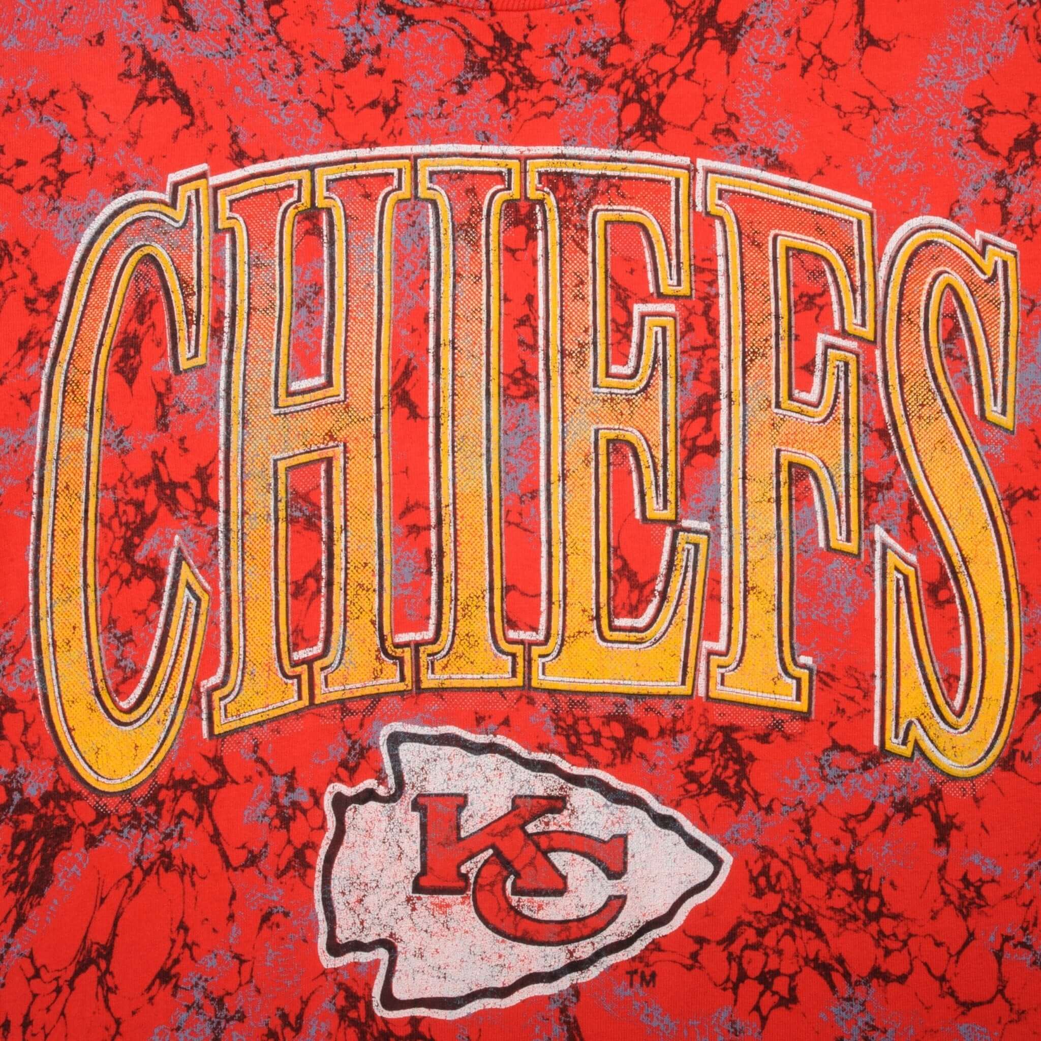 Vintage NFL Kansas City Chiefs Tee Shirt 1990S Size XL Made In USA With Single Stitch Sleeves