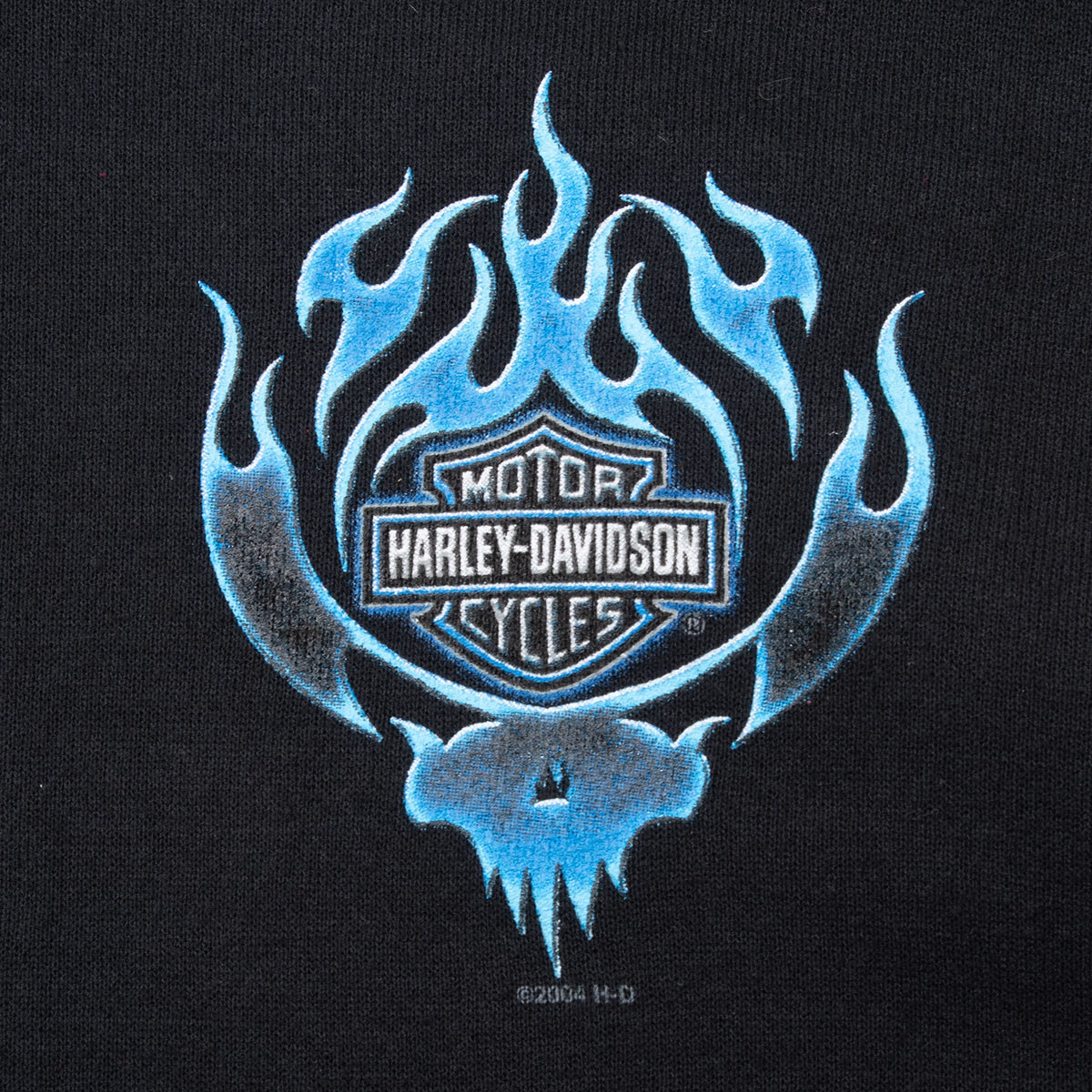 Vintage Harley Davidson Honolulu Hawaii Full Zip Black Hoodie Flaming Sleeve Sweatshirt 2004 Size Medium