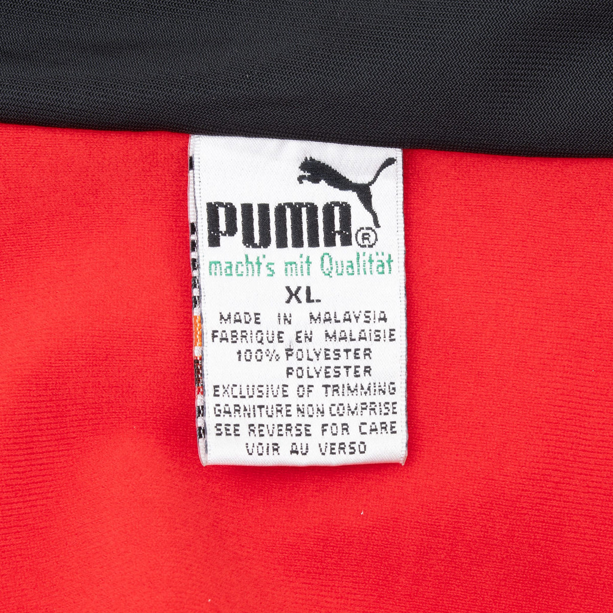 Vintage Puma Red & Black Track Suit Jacket 1980S Size Xl