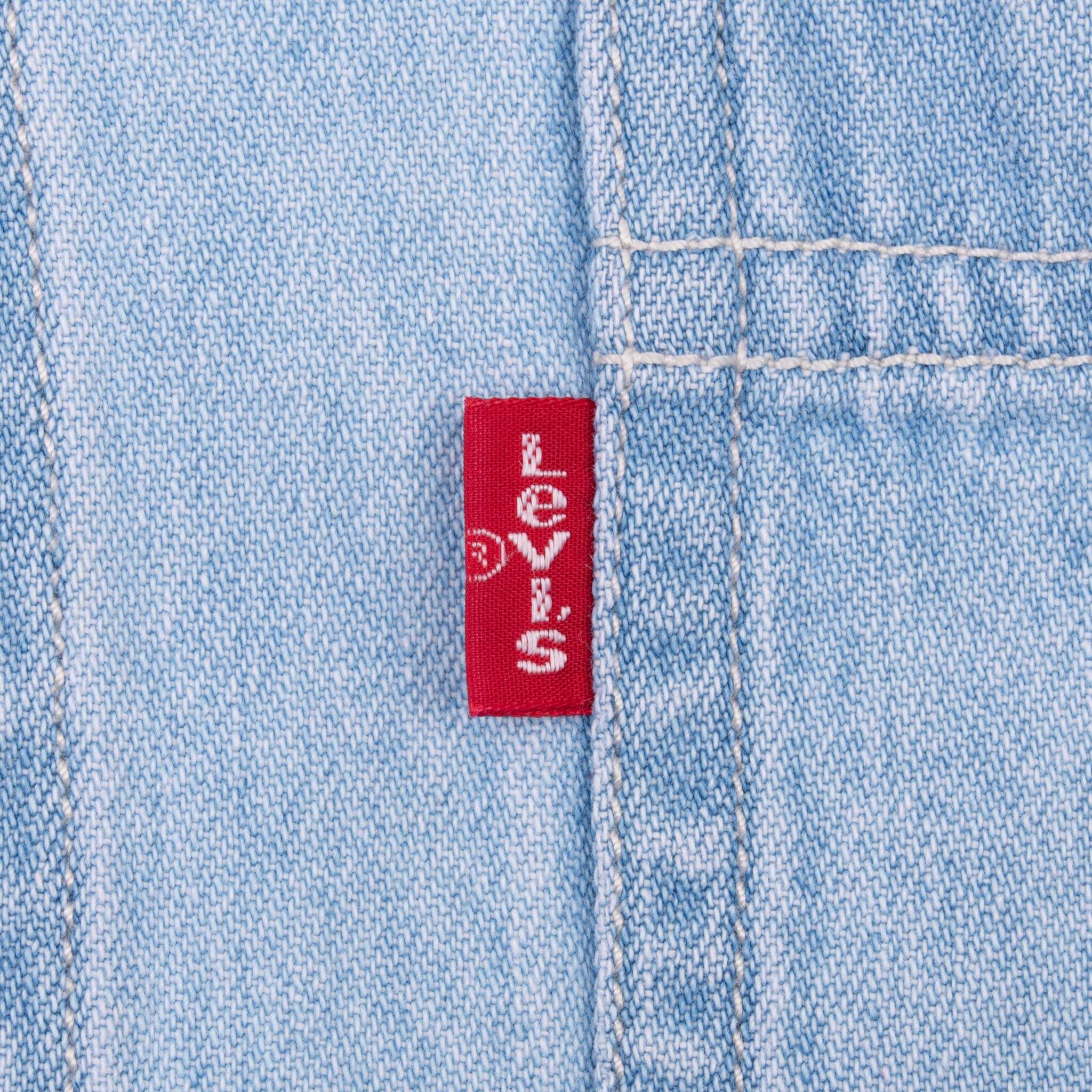 Vintage Levis Blue Real Indigo Pocket Denim Shirt 1990S Size Medium