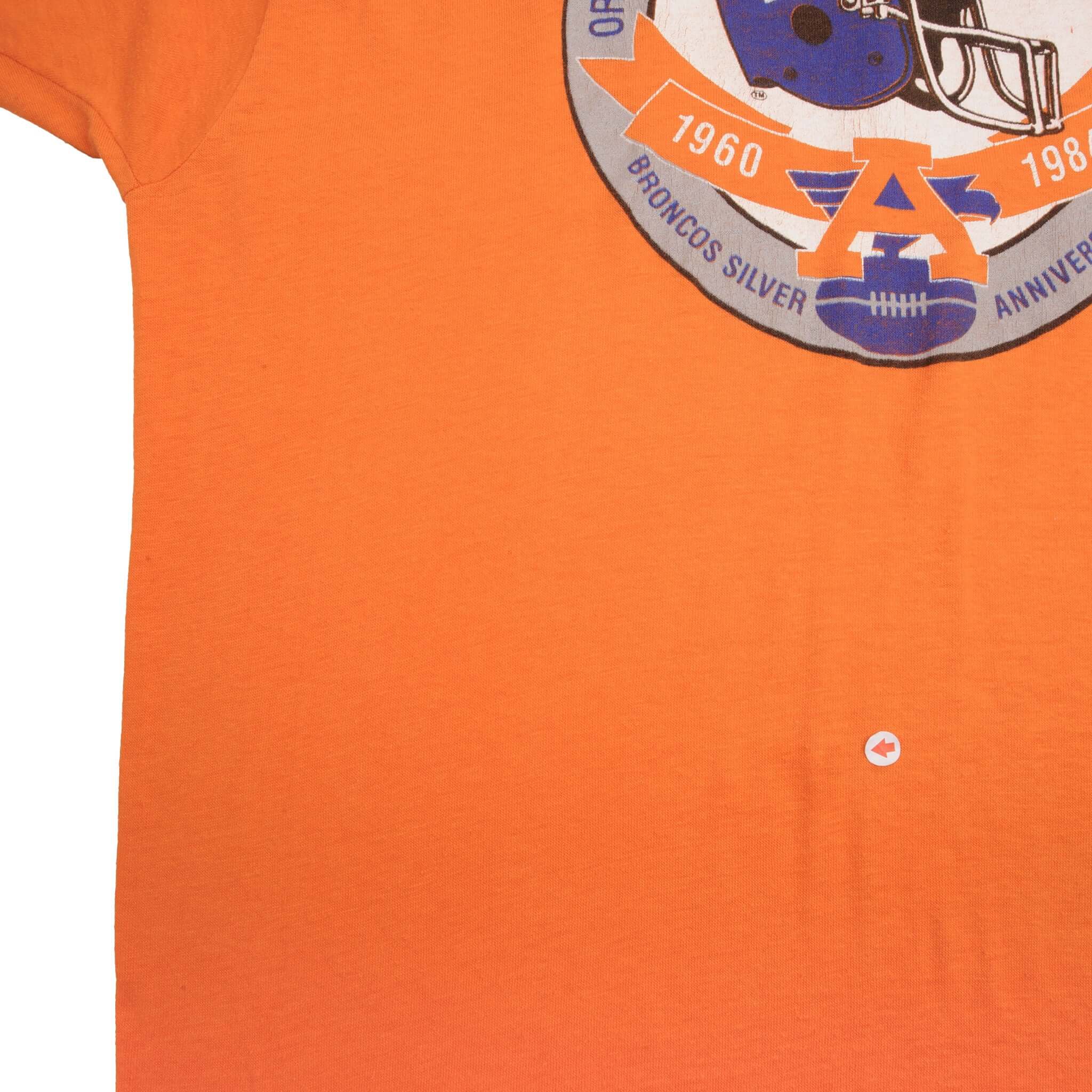 VINTAGE NFL DENVER BRONCOS ANNIVERSARY 1984 TEE SHIRT SIZE MEDIUM MADE IN USA