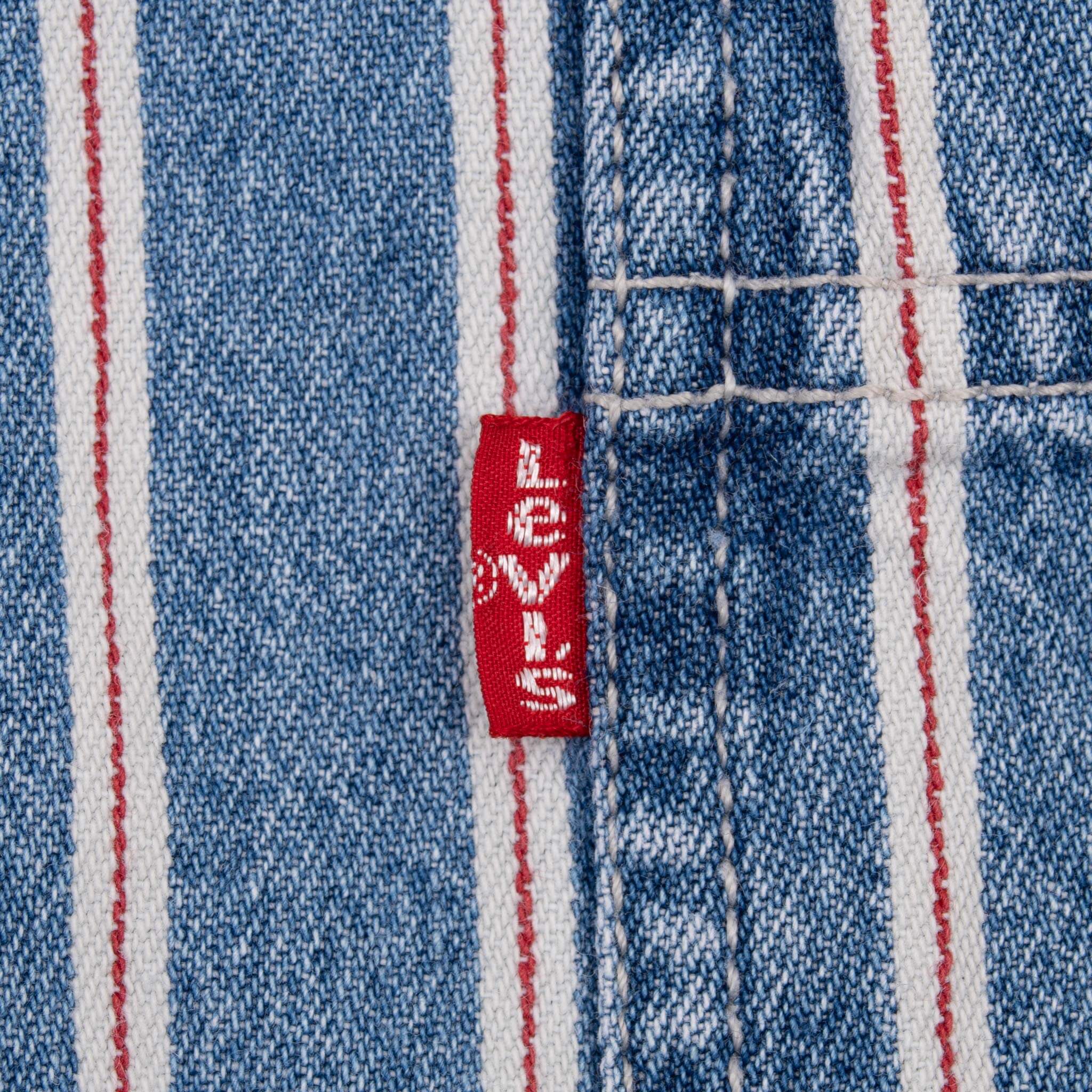 Vintage Levis Red Line Blue Pocket Denim Shirt 1990S Size Large