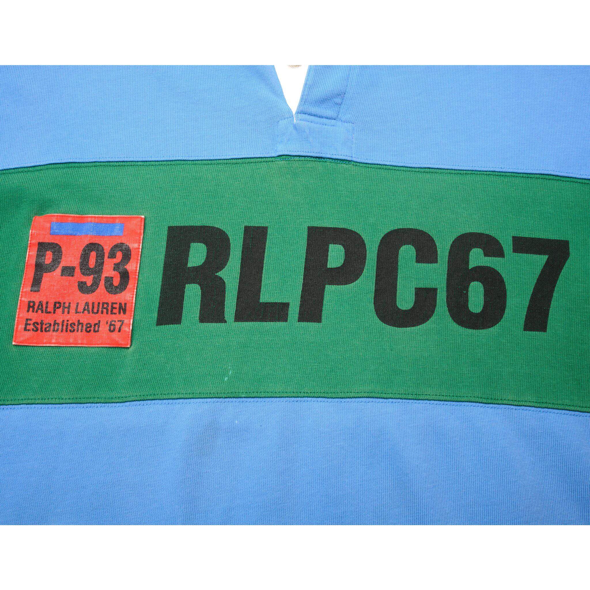 VINTAGE POLO RALPH LAUREN P-93 RLPC67 POLO SHIRT 1990S SIZE LARGE