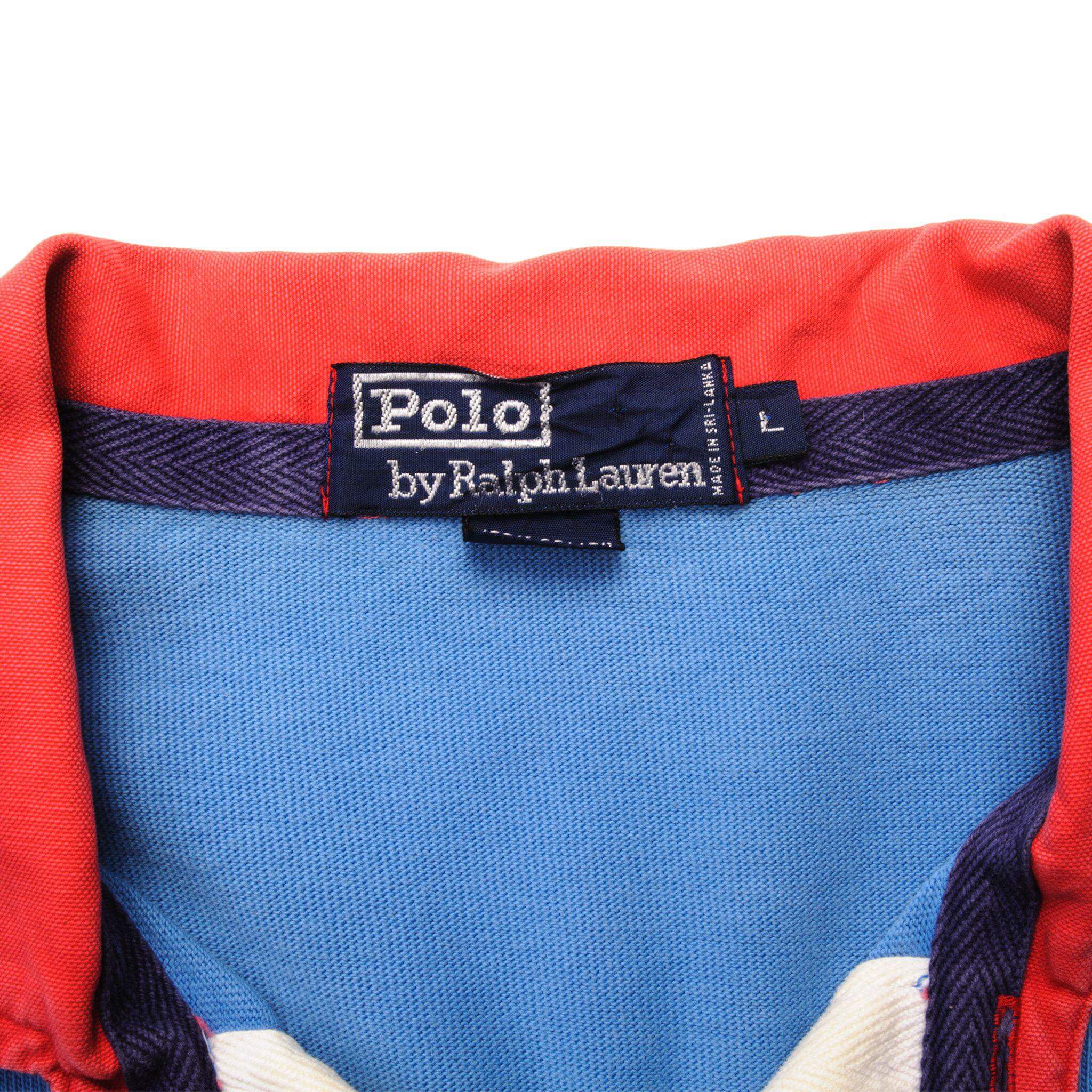 VINTAGE POLO RALPH LAUREN P-93 RLPC67 POLO SHIRT 1990S SIZE LARGE
