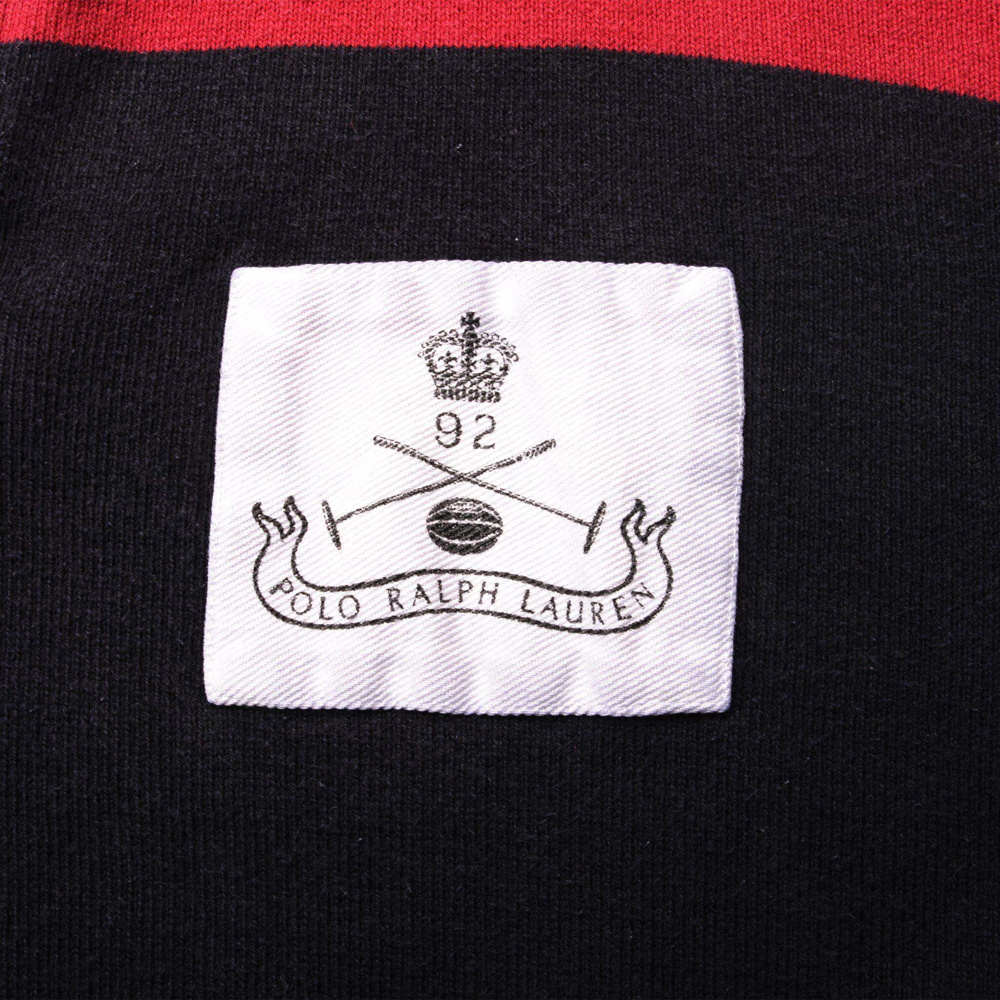 VINTAGE POLO RALPH LAUREN STRIPED POLO SHIRT 1990S SIZE LARGE MADE IN USA