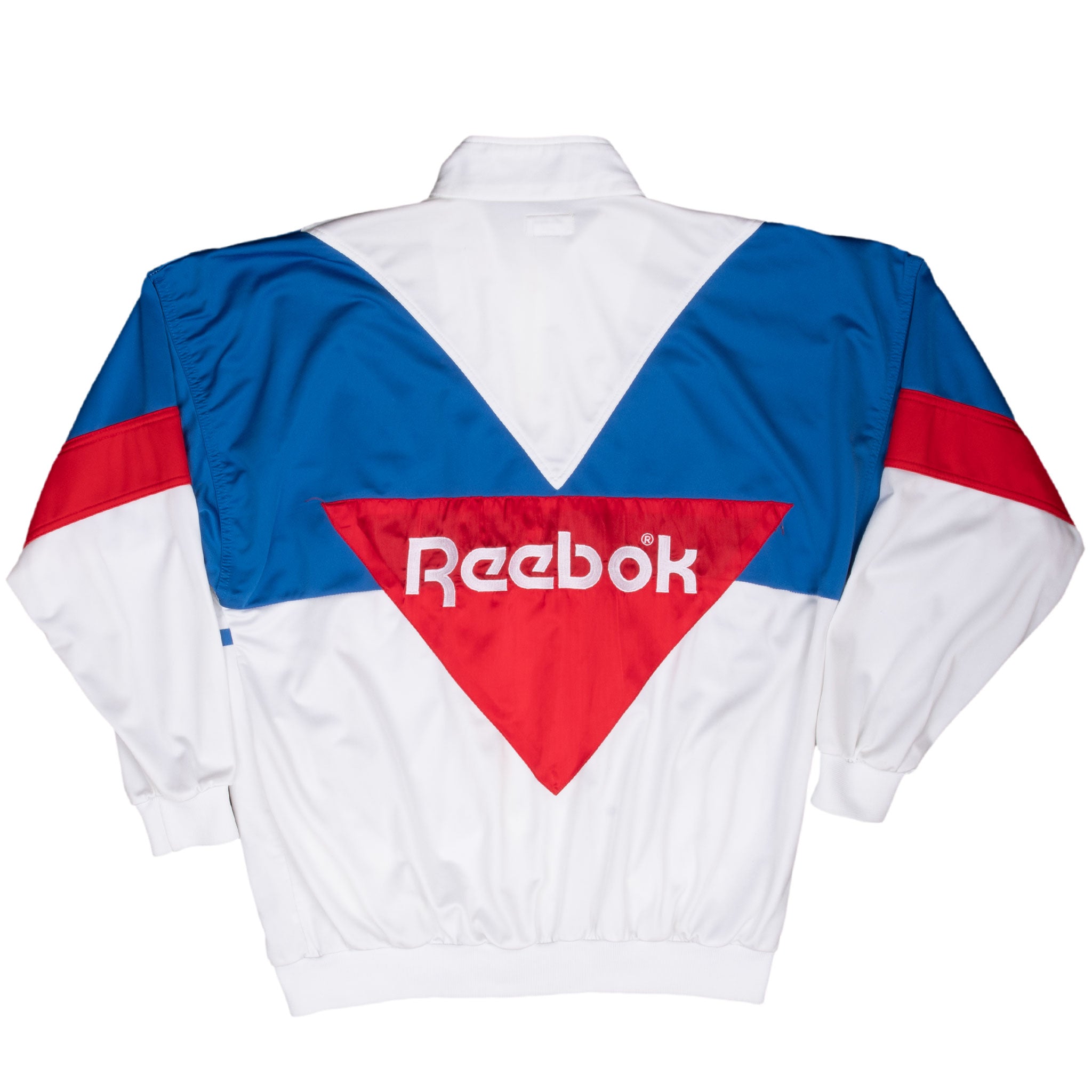 Vintage Reebok White Blue Red Tracksuit Jacket 1980S Size XL