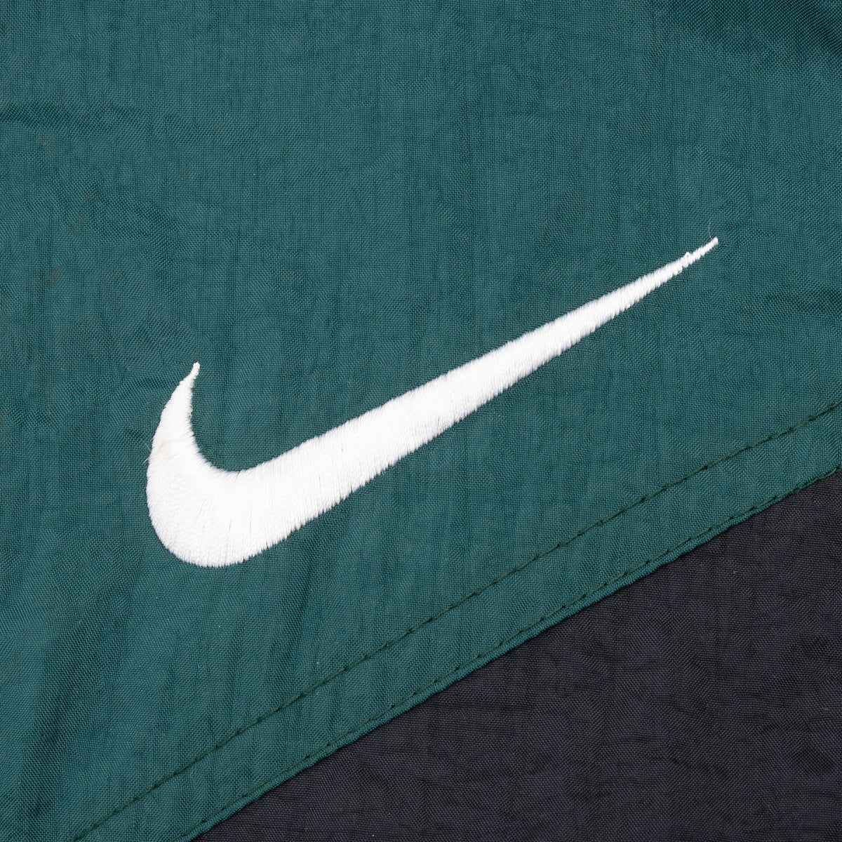 Vintage Nike Big Swoosh Green Windbreaker Jacket 1990S Size Large