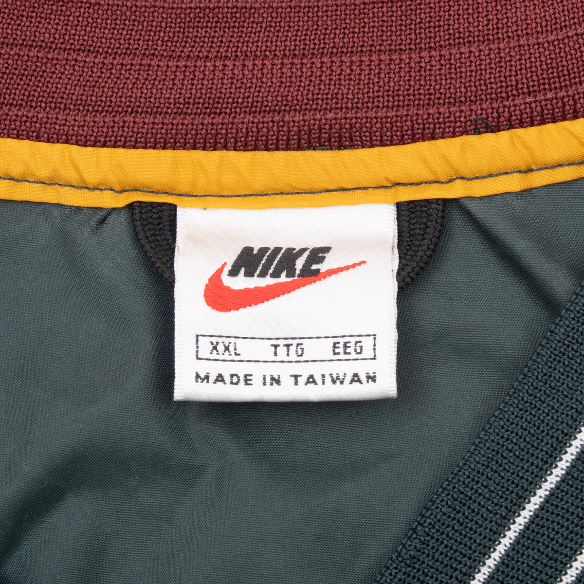 Vintage Nike Center Swoosh Green Pullover Windbreaker Jacket 1990S Size 2Xl