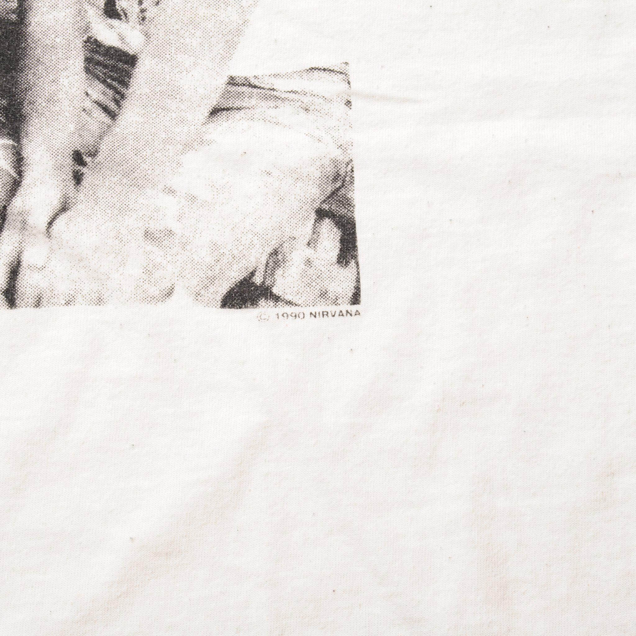 VINTAGE NIRVANA WITH KURT COBAIN TEE SHIRT 1990 SIZE MEDIUM MADE IN USA