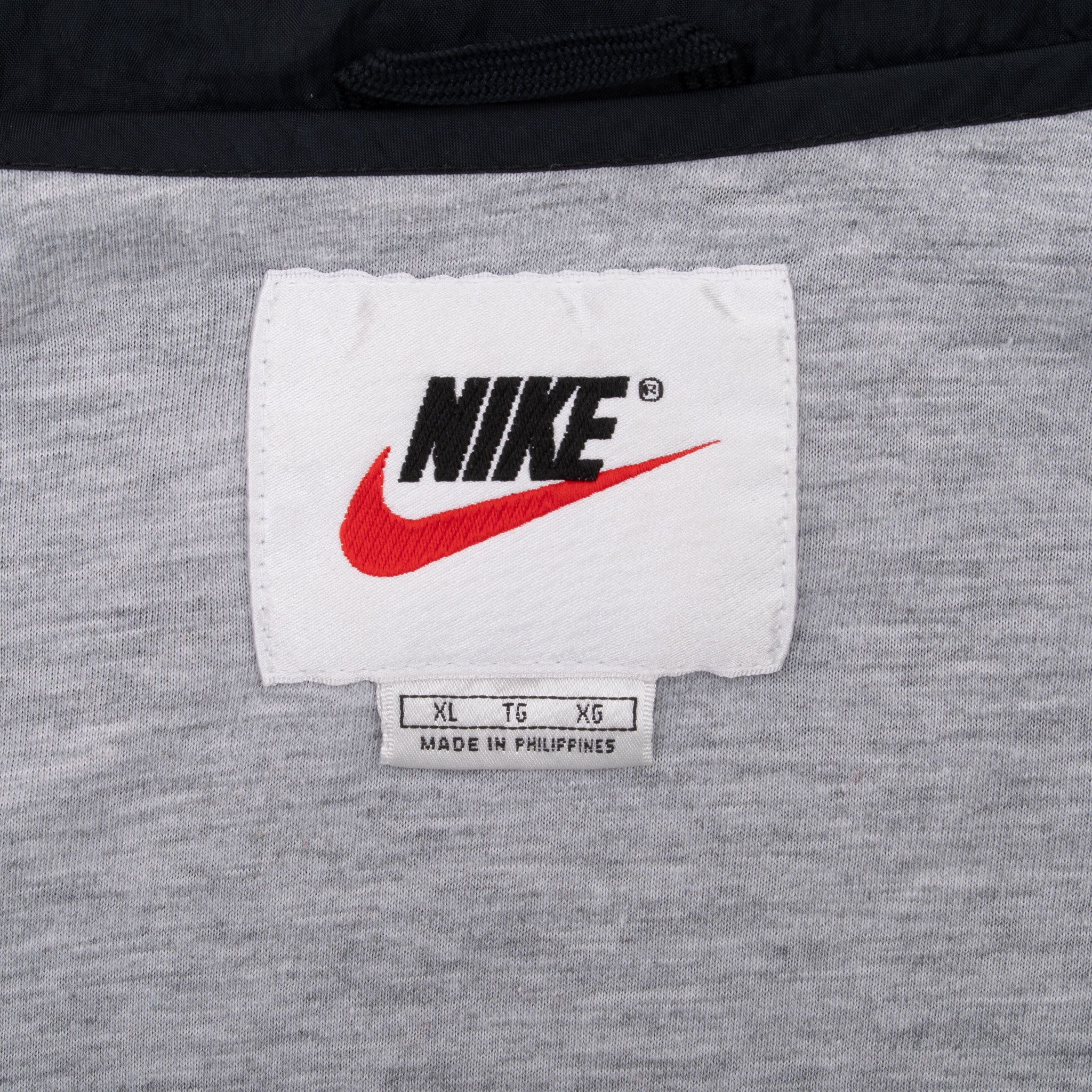 Vintage Nike Classic Swoosh Black Windbreaker Jacket 1990S Size XL