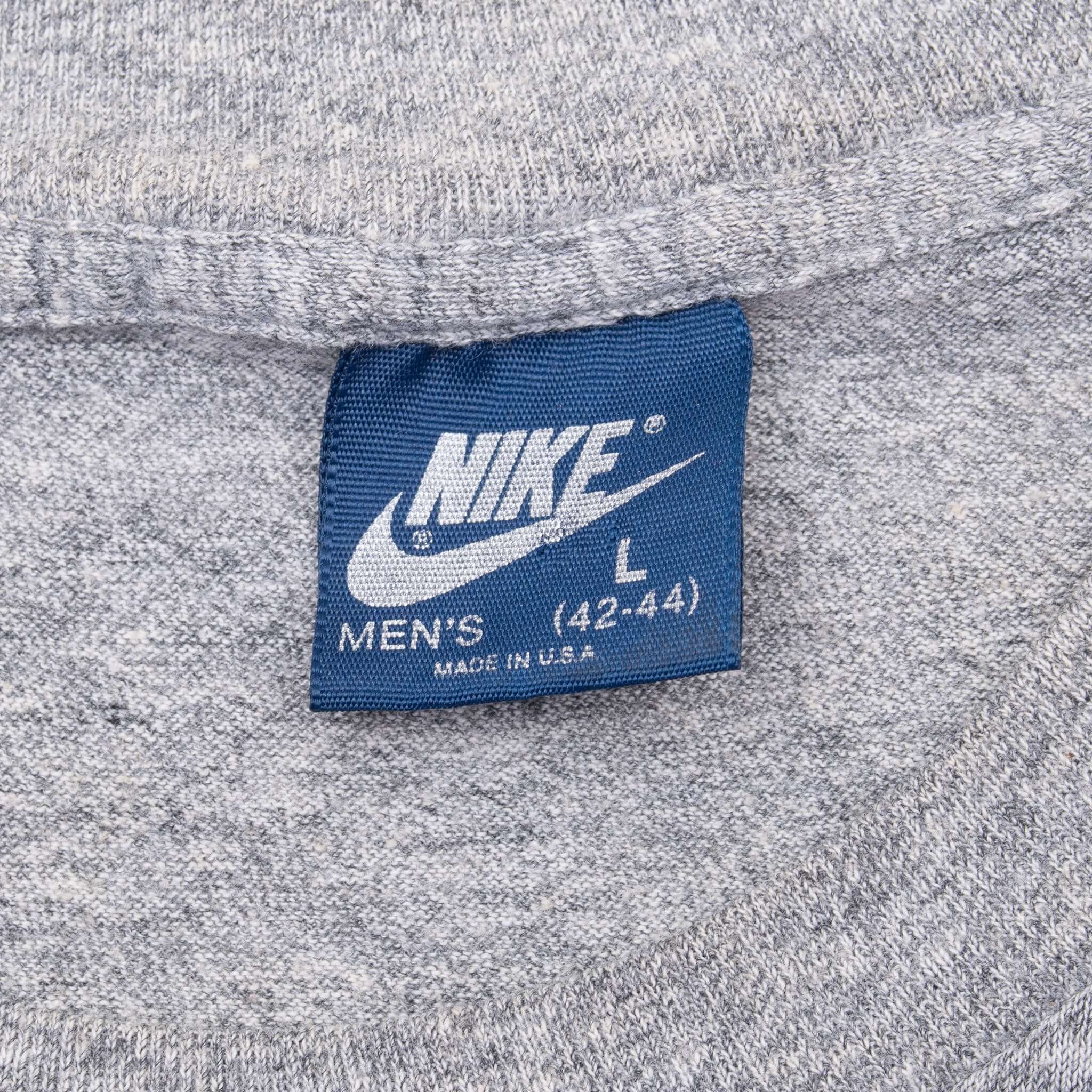 Vintage Nike Swoosh Grey Tee Shirt 1980S Medium Made In USA With Single Stitch Sleeves
Blue Label