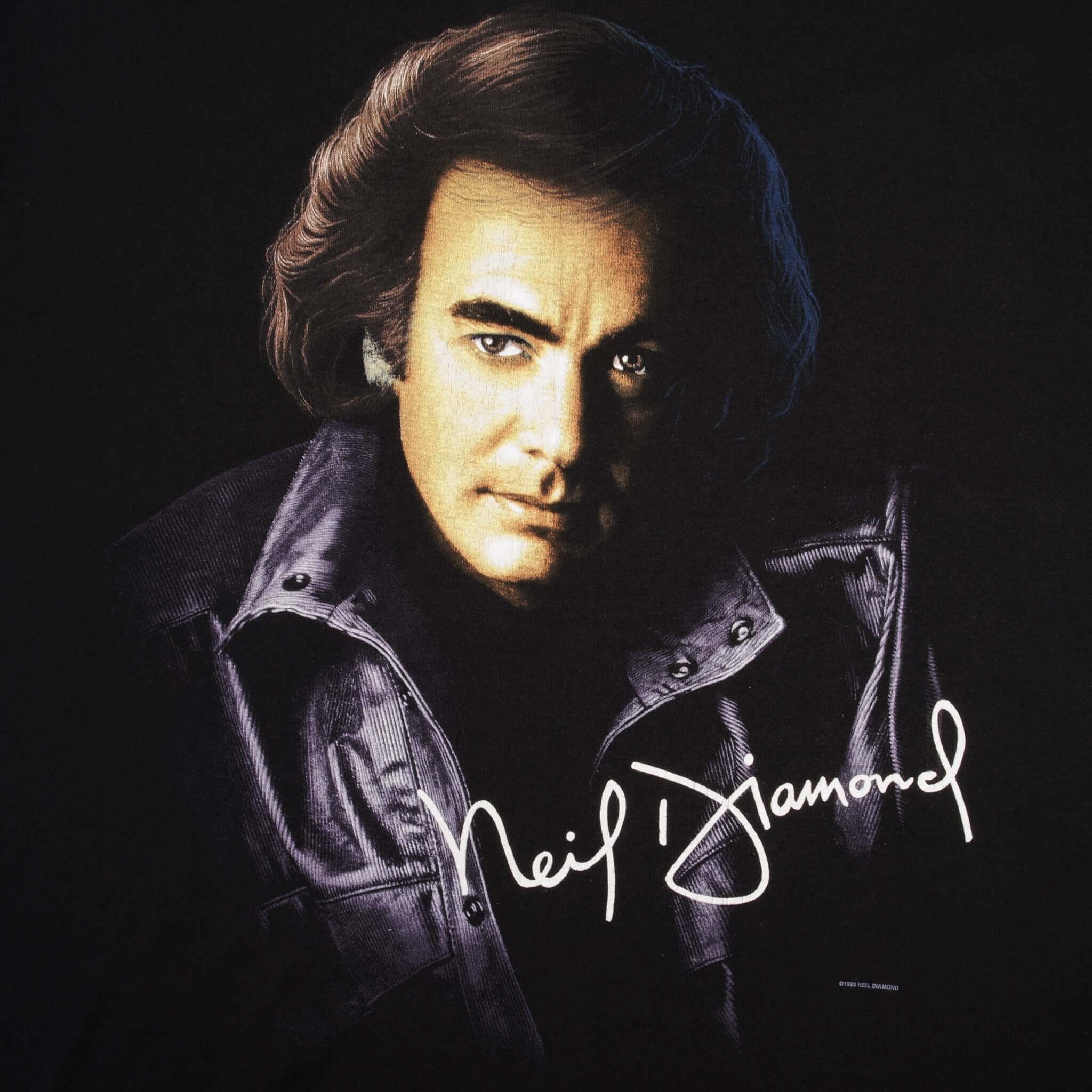 Vintage Neil Diamond US Tour 1996 Tee Shirt Size XL with single stitch sleeves