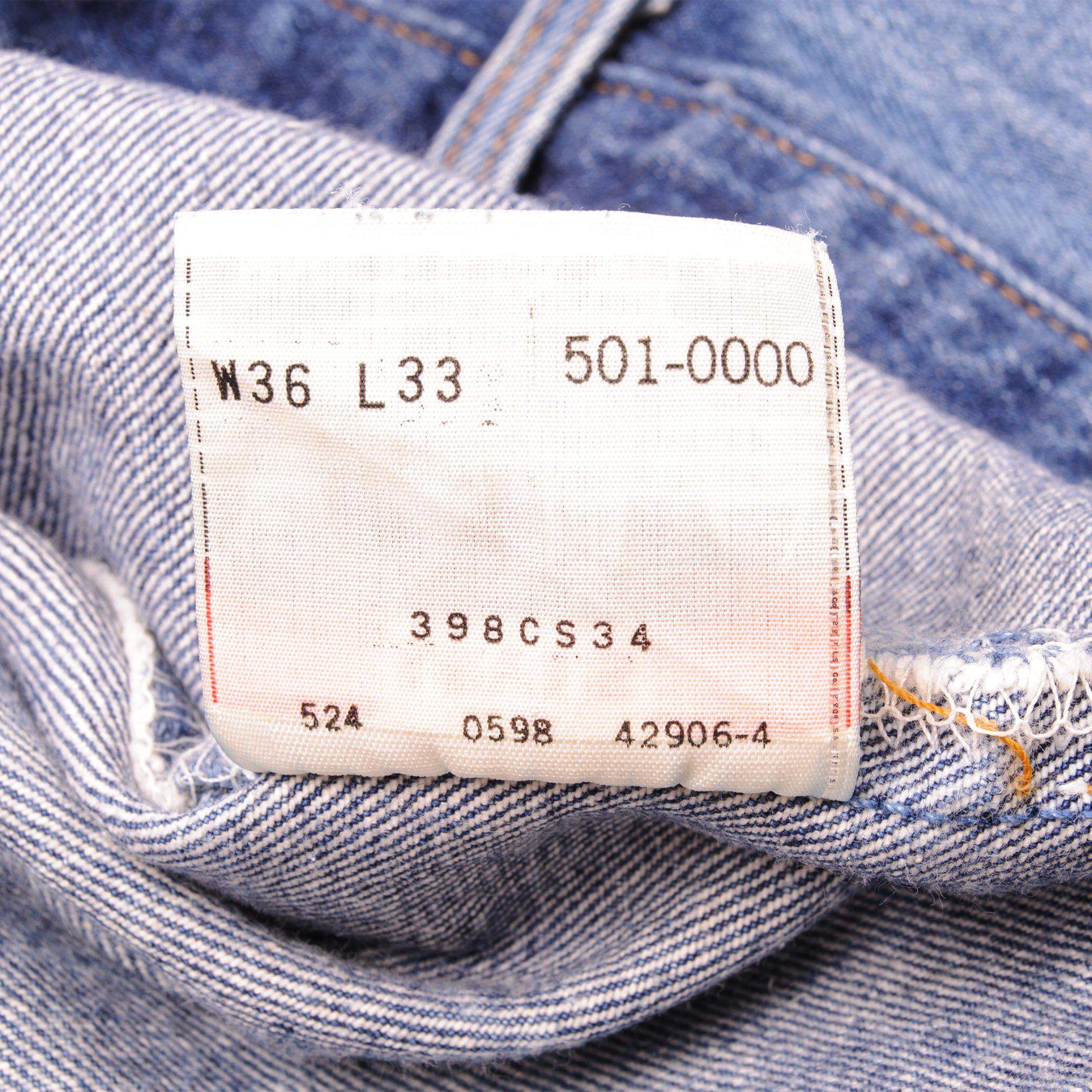 Vintage Label Tag Levi's Jeans 1990s