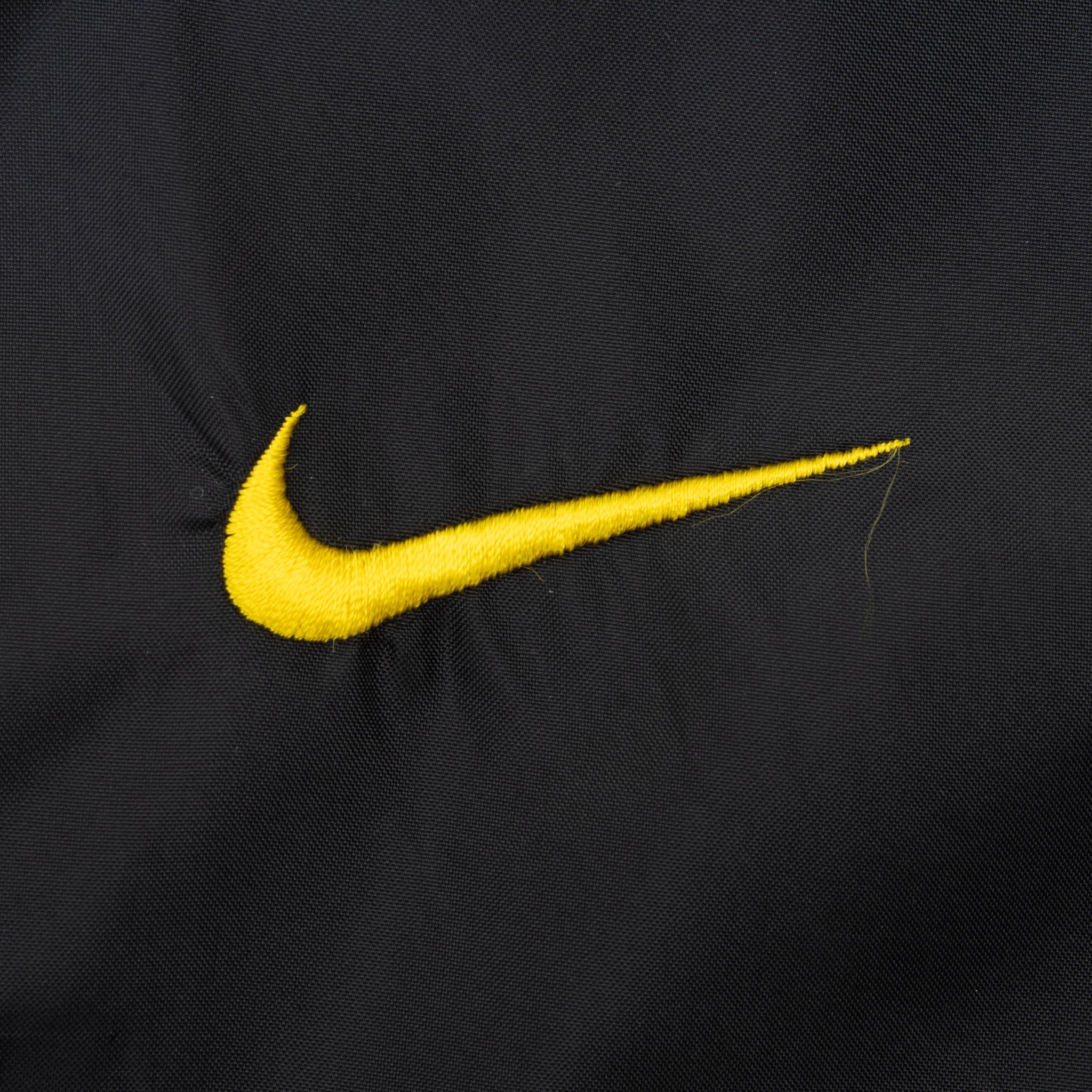 Vintage Nike Classic Swoosh Black And Yellow Windbreaker Jacket 1990S Size 2XL