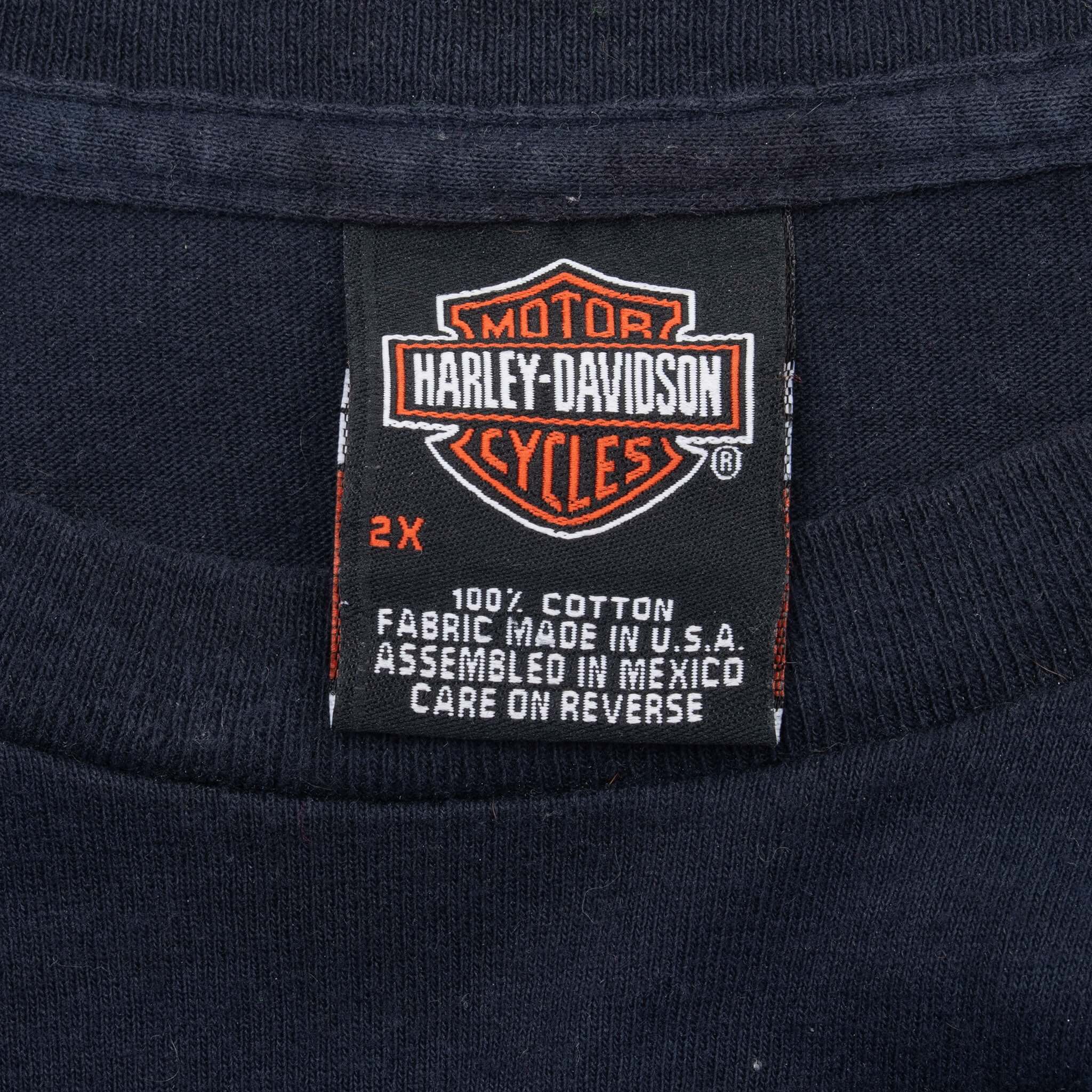 Vintage Tie Dye Harley Davidson 2000 Tee Shirt Size 2XL Made In Usa