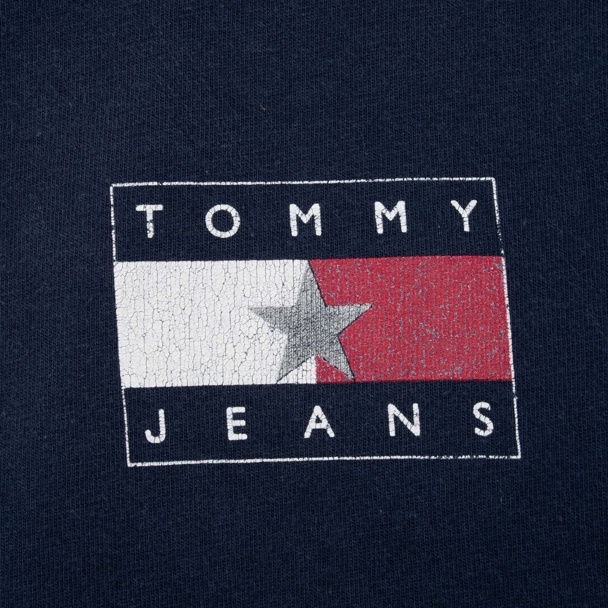 Vintage Tommy Jeans Blue Tee Shirt 1990S Size XL