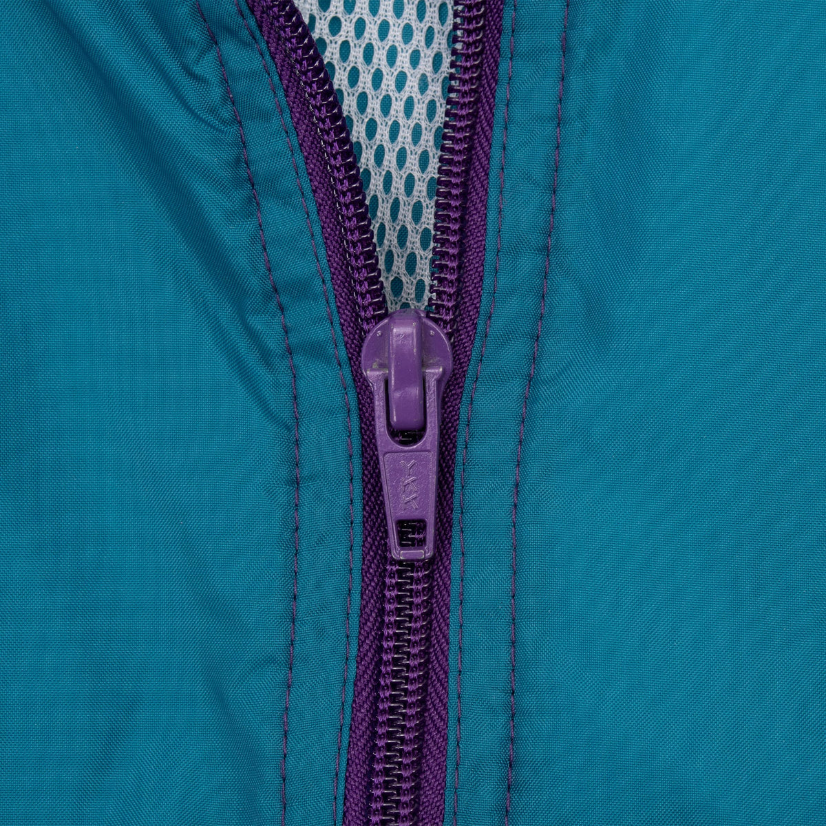 Vintage Nike Swoosh Purple And Teal Windbreaker Jacket Late 1980S Size XL