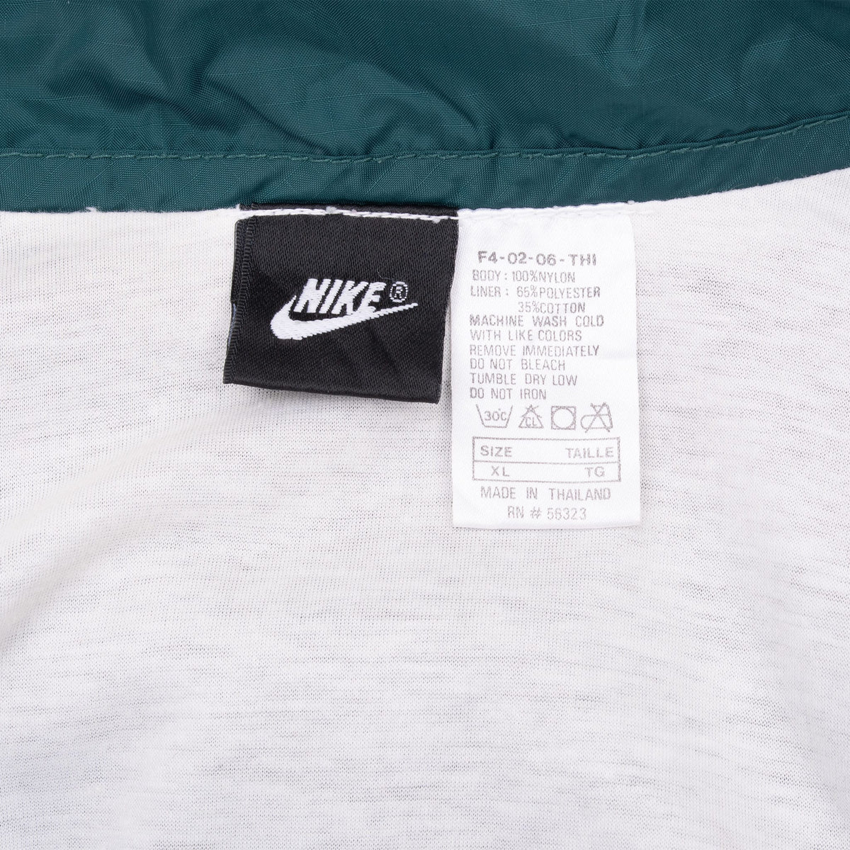 Vintage Nike Air Green White Purple Windbreaker Jacket Early 1990S Size XL