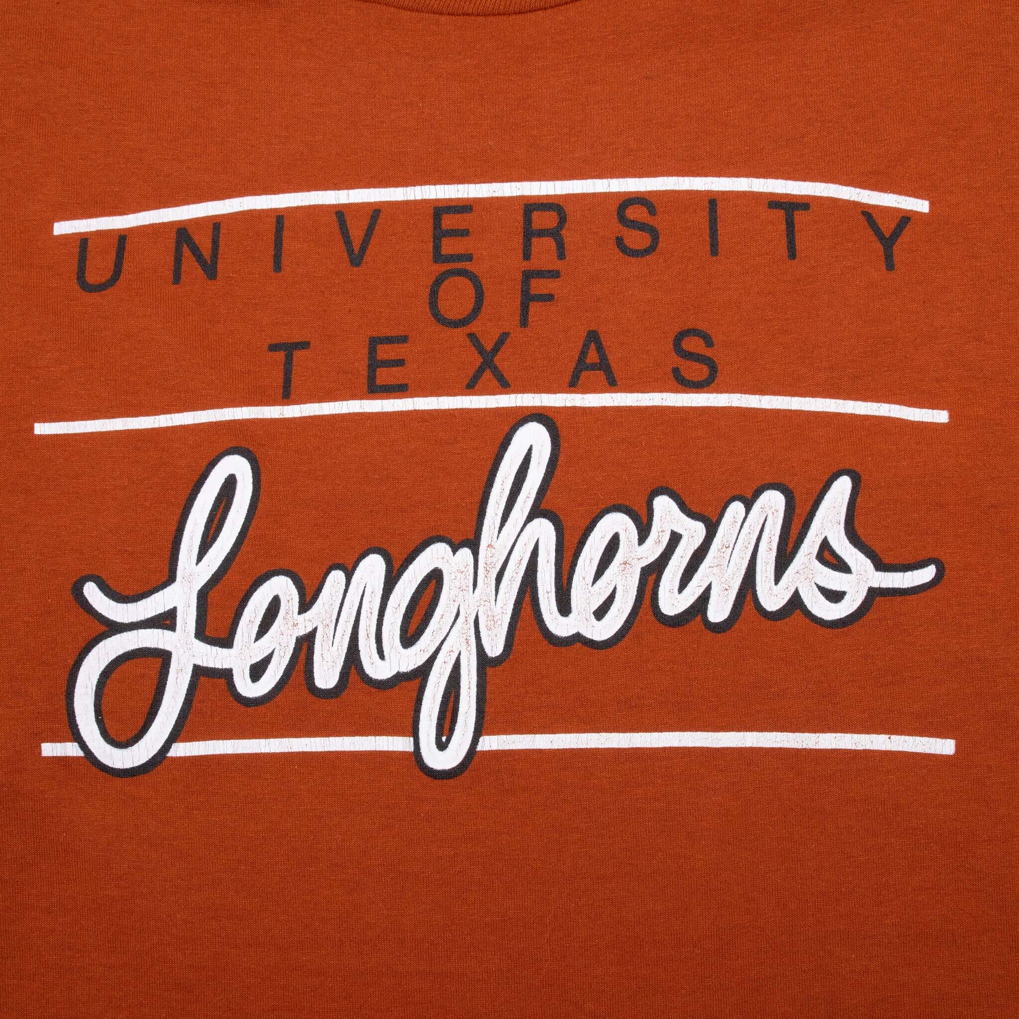 Vintage Ncaa Texas Longhorns Late 1980S Tee Shirt Size Large Made In Usa With Single Stitch Sleeves
