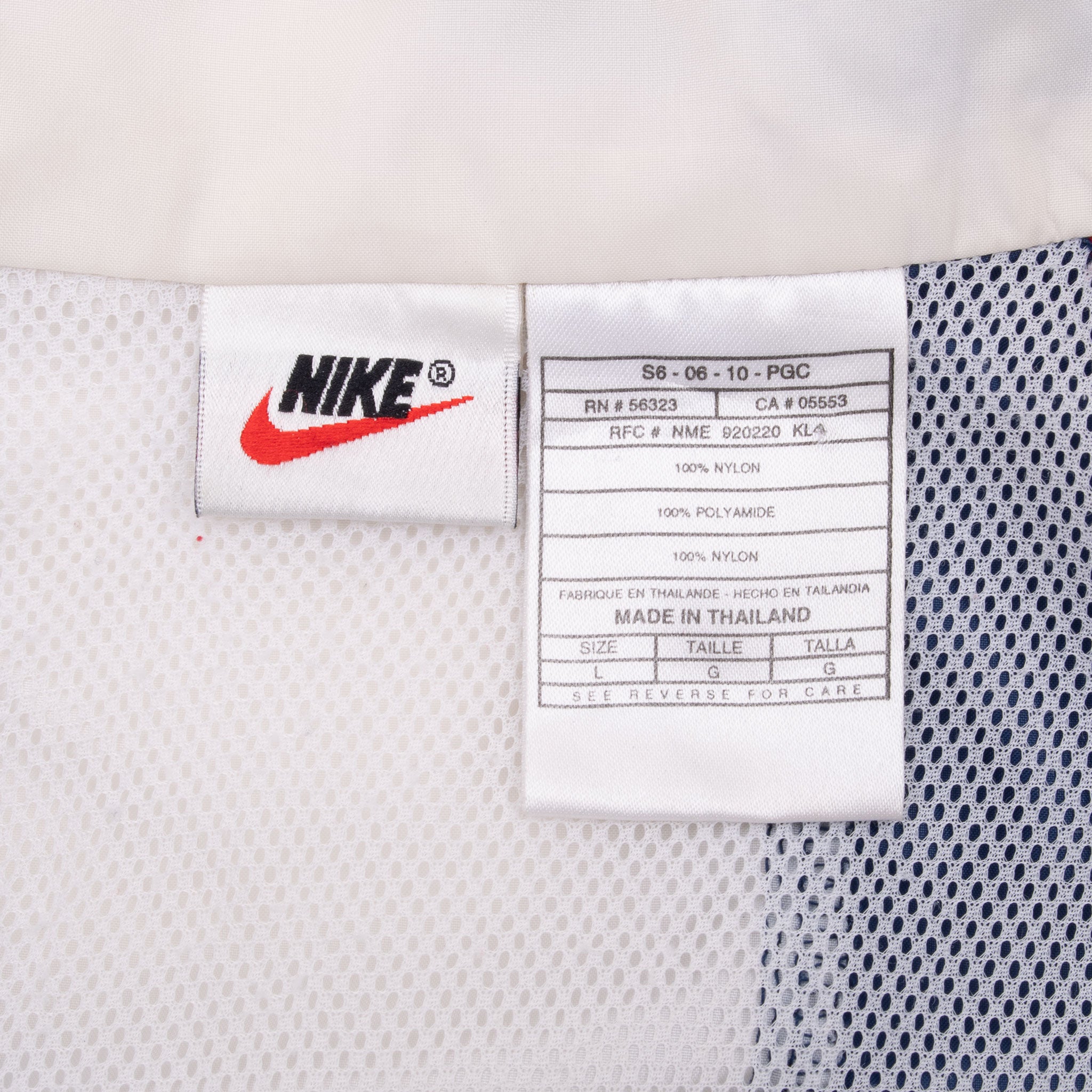 Vintage Nike Classic Swoosh Blue Windbreaker Jacket 1990S Size Large