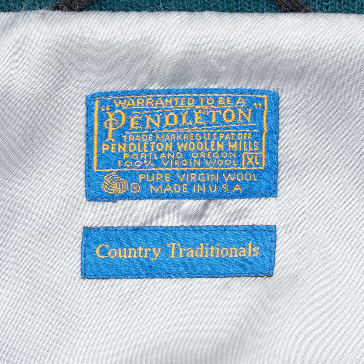Vintage Pendleton Woolen Mills Green Jacket 1970S Size Xl Made In Usa