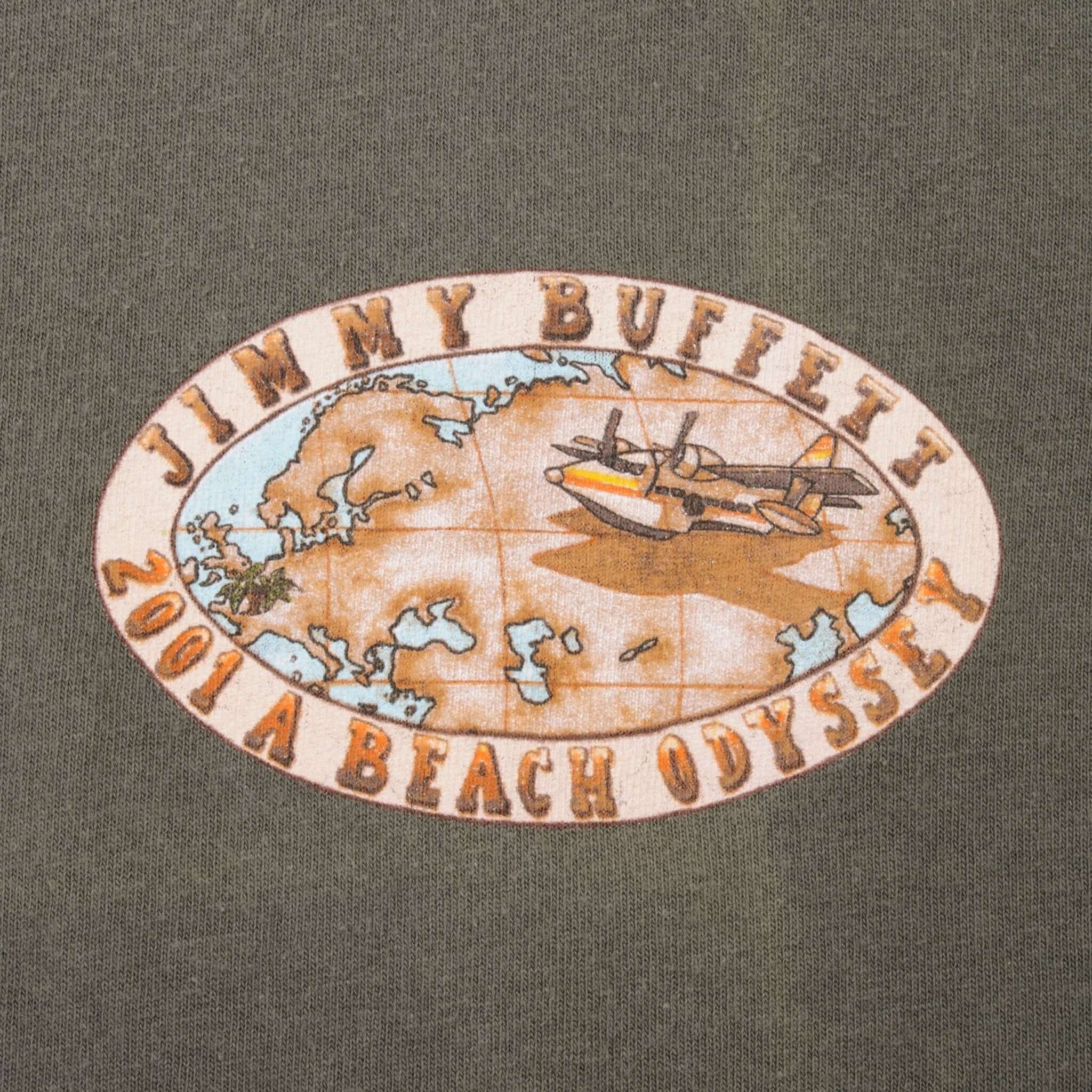 Vintage Jimmy Buffett 2001 A Beach Odyssey Tee Shirt Size XL