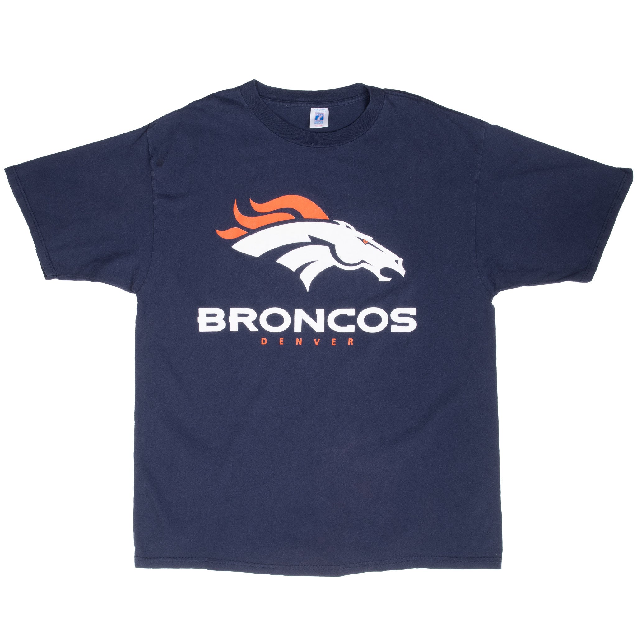 VINTAGE NFL DENVER BRONCOS 1990S BLUE TEE SHIRT XL MADE IN USA