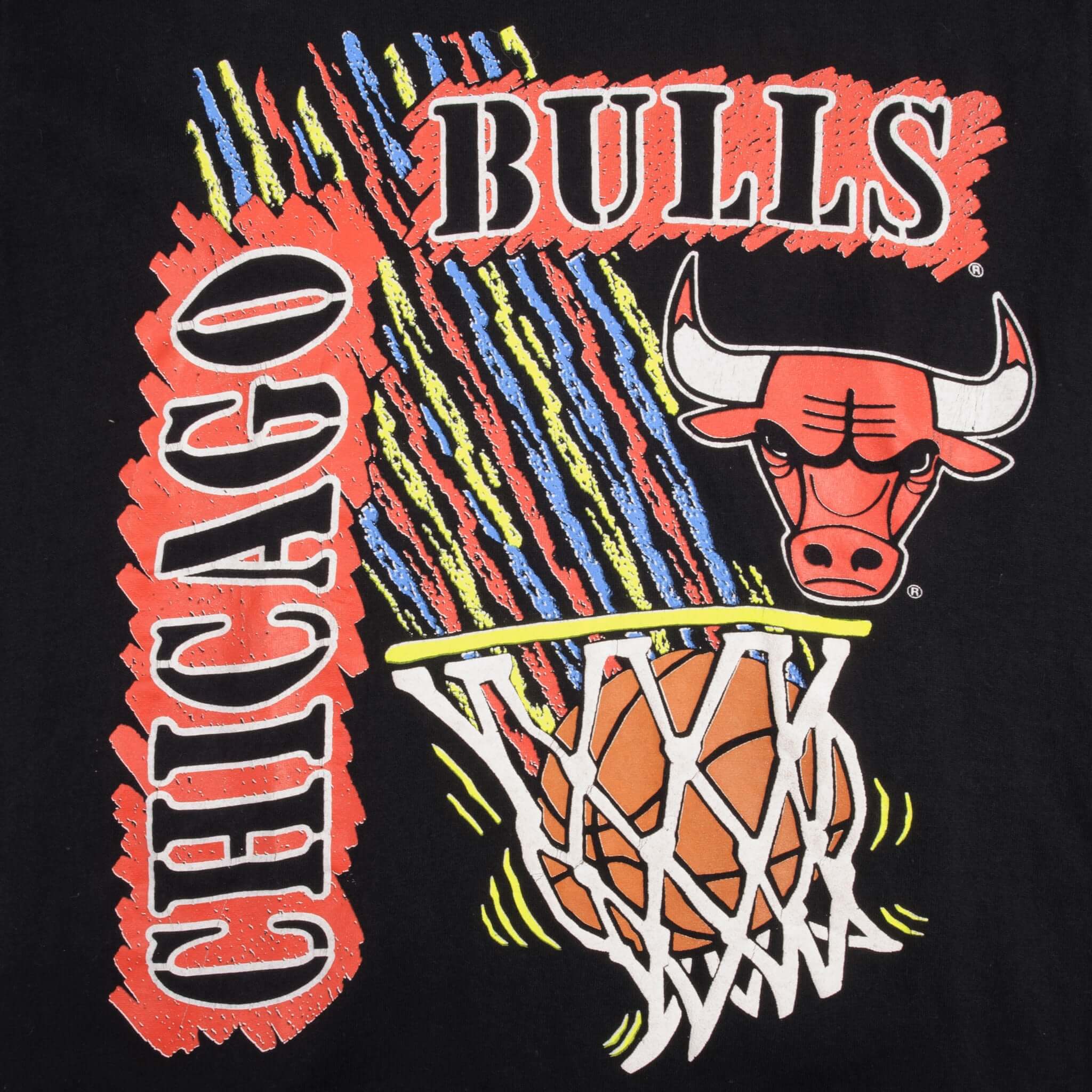 Vintage Nba Chicago Bulls 1990S Tee Shirt Size Medium (12/14) Youth Made In USA With Single Stitch Sleeves