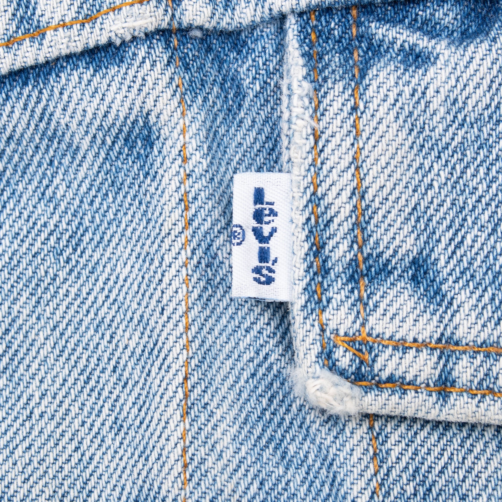 Vintage Levis Sherpa White Tab Trucker Blue Denim Jacket 1990S Size Large Made In Usa