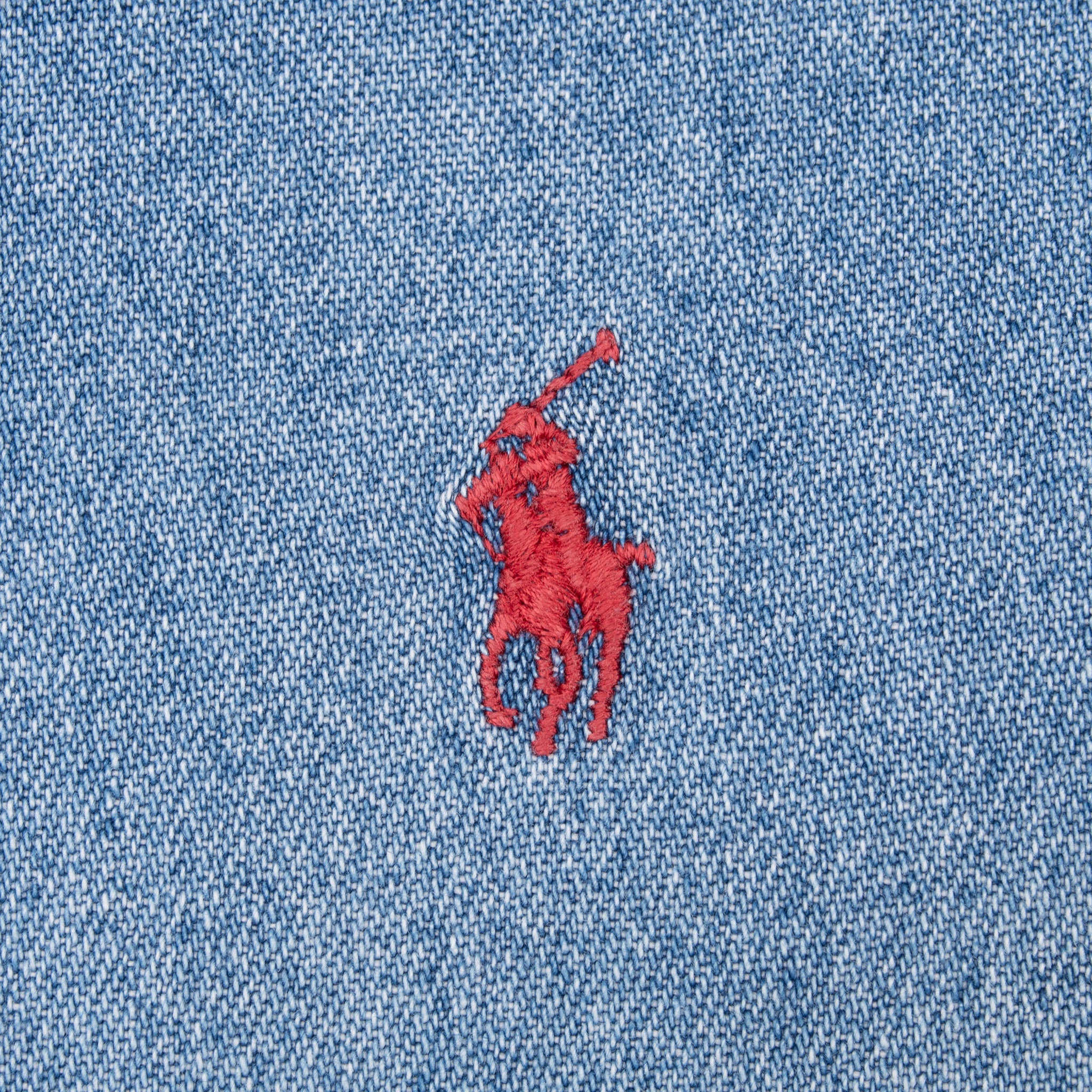 Vintage Polo Ralph Lauren Blue Denim Shirt 1990S Size XL