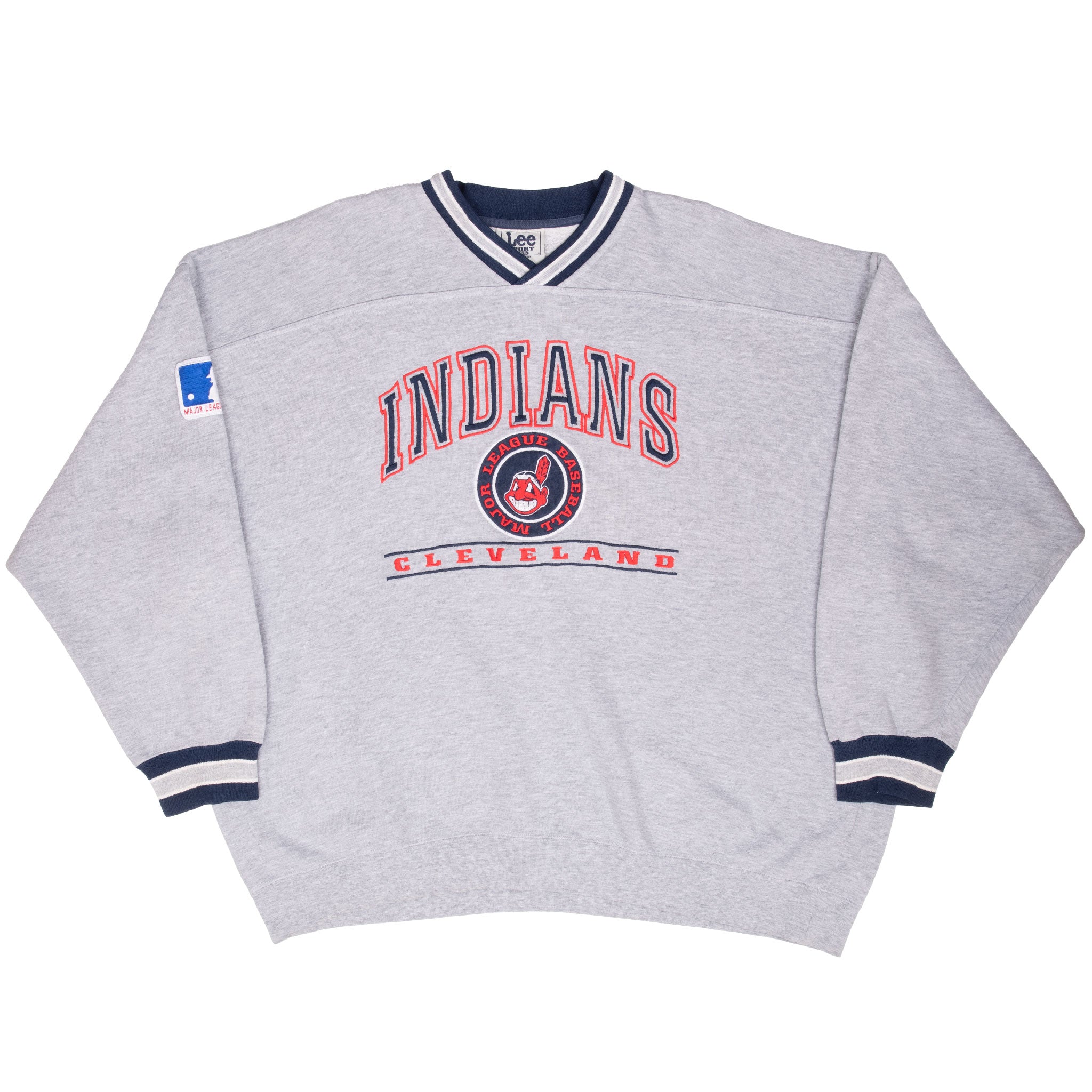 VINTAGE MLB CLEVELAND INDIANS 1990S EMBROIDERED SWEATSHIRT 2XL