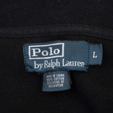 Vintage Polo Ralph Lauren Black Quarter 1/4 Zip Sweater 1990S Size Large