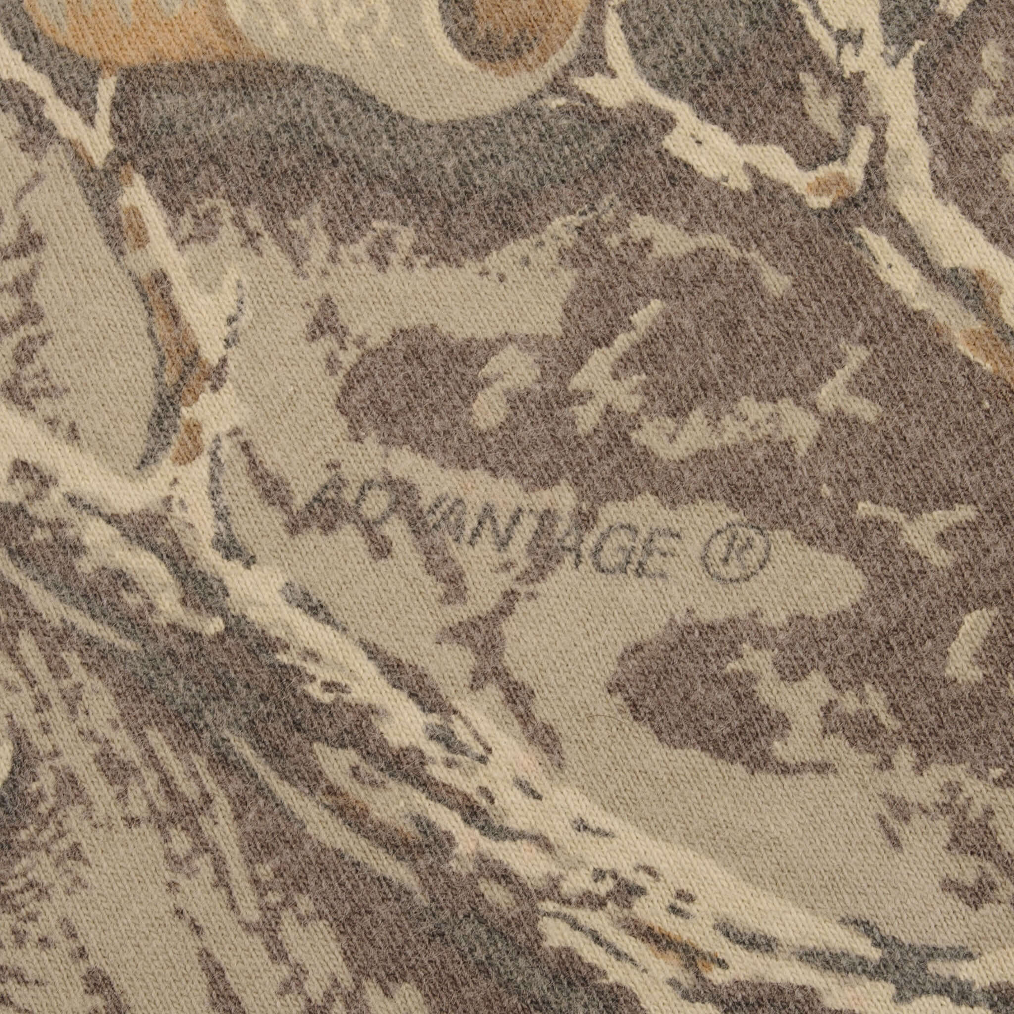 Vintage Hunting Advantage Camo Long Sleeve Pocket Tee Shirt 1990S Size XL Made In USA