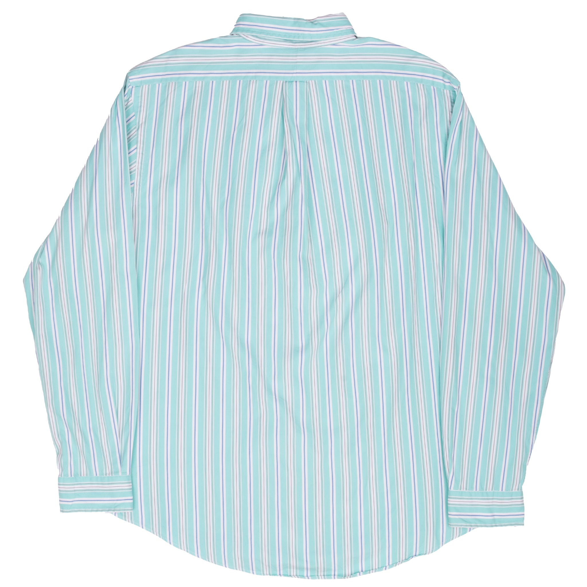 Vintage Ralph Lauren Classic Striped Turquoise Shirt 1990S Size XL