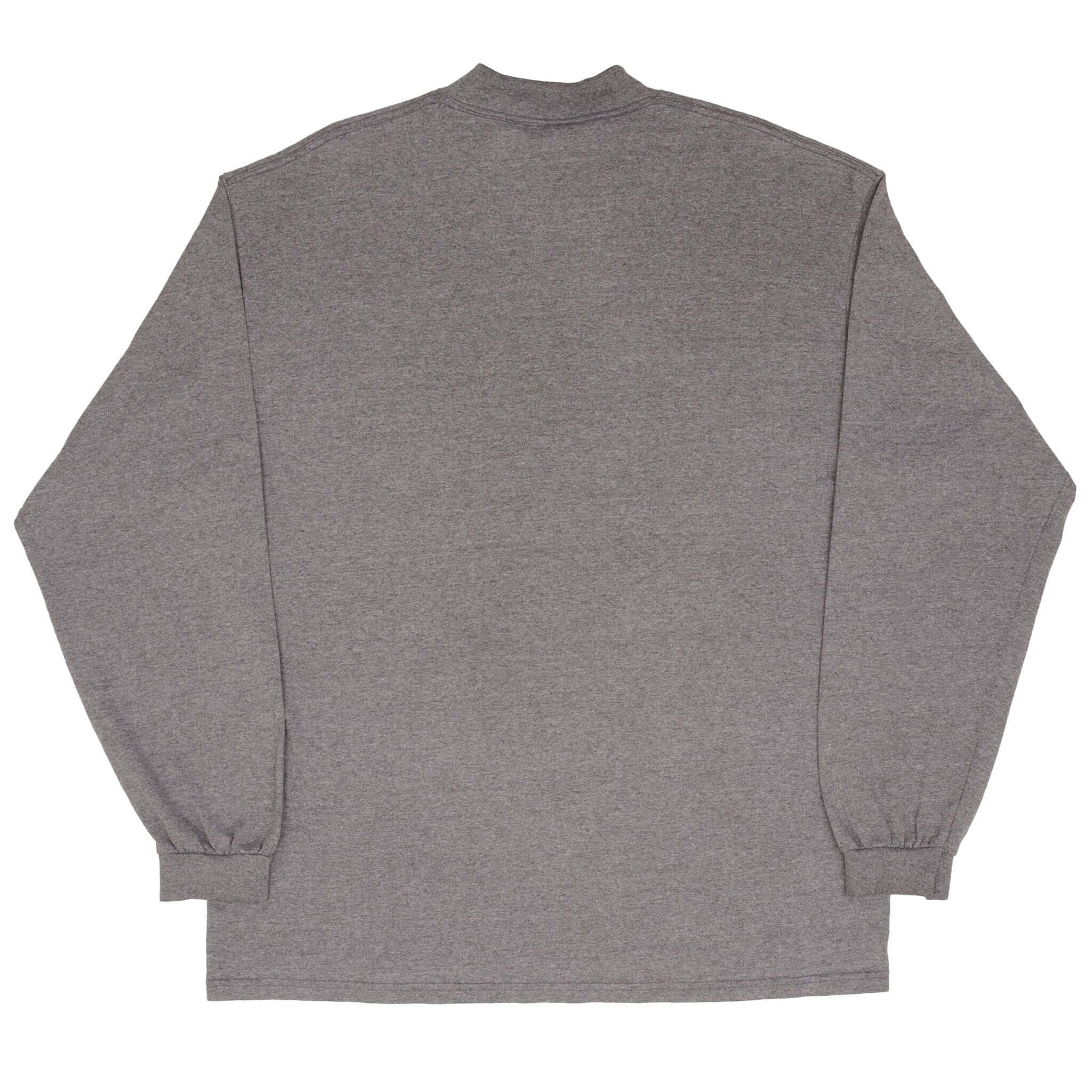 Vintage Nike Long Sleeve Turtle Neck Dark Grey Heavy Weight Tee Shirt 1990S Size XL Made In Usa