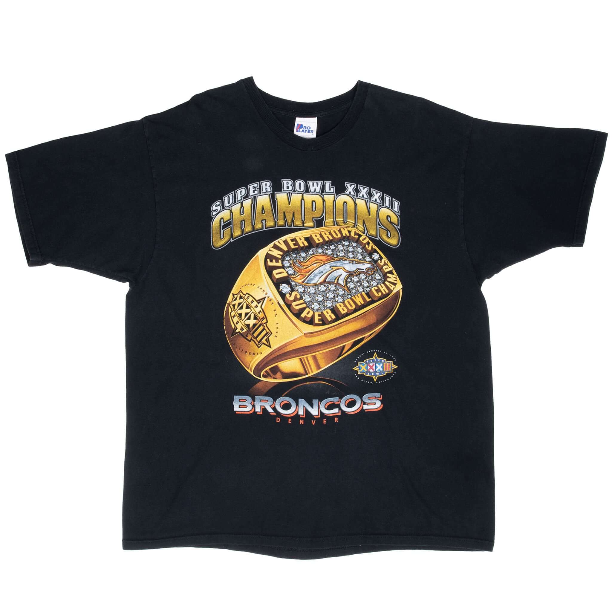 Vintage Nfl Denver Broncos Superbowl Xxxii Champs 1998 Tee Shirt Size 2XL Made In USA
