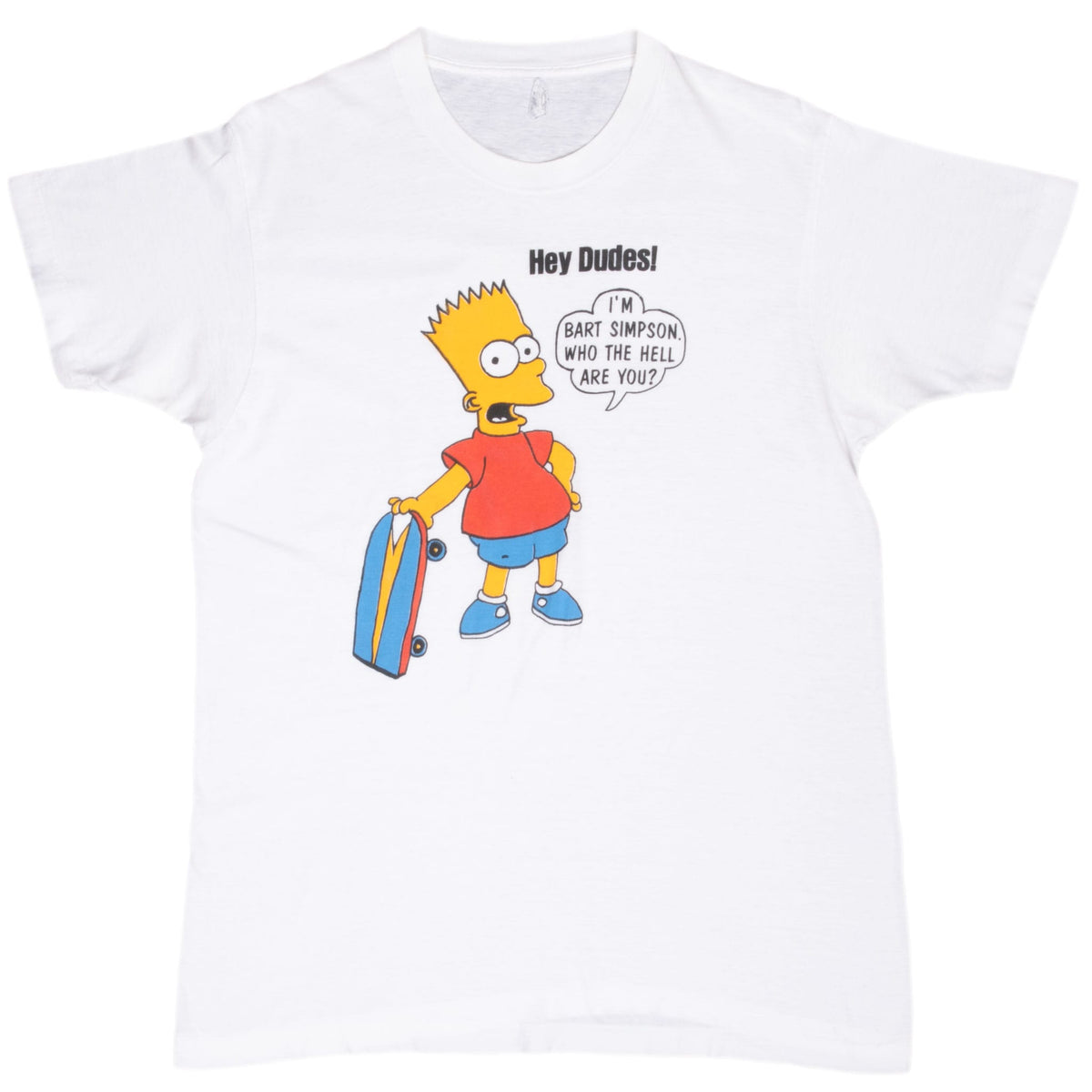 Vintage The Simpsons Bart Tee Shirt 1990S Size Large With Single Stitch Sleeves