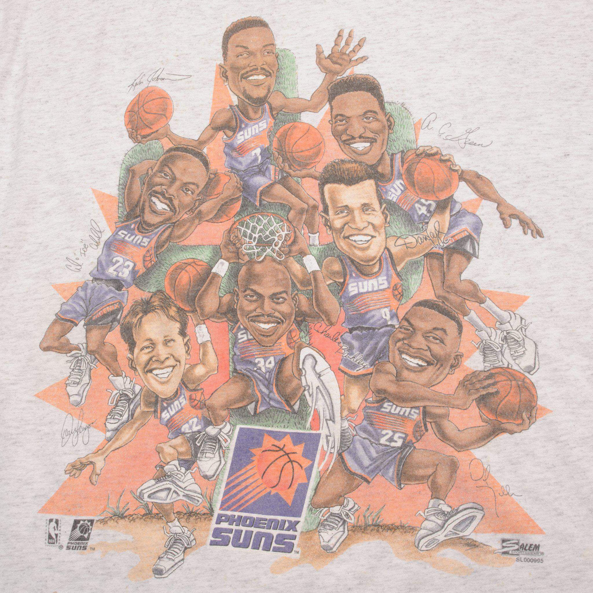 VINTAGE NBA PHOENIX SUNS TEE SHIRT 1990S SIZE LARGE MADE IN USA