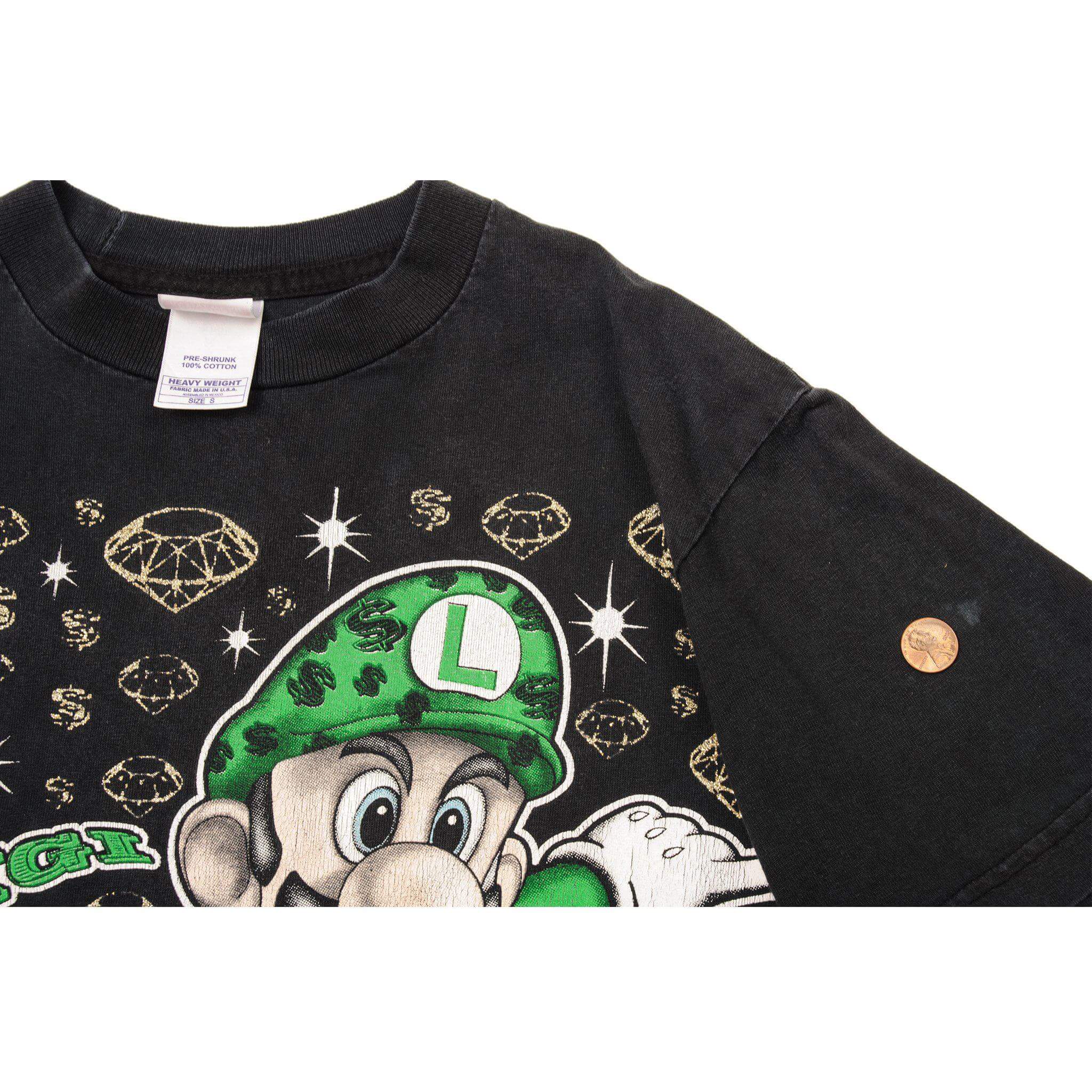 VINTAGE SUPER MARIO LUIGI TEE SHIRT SIZE SMALL