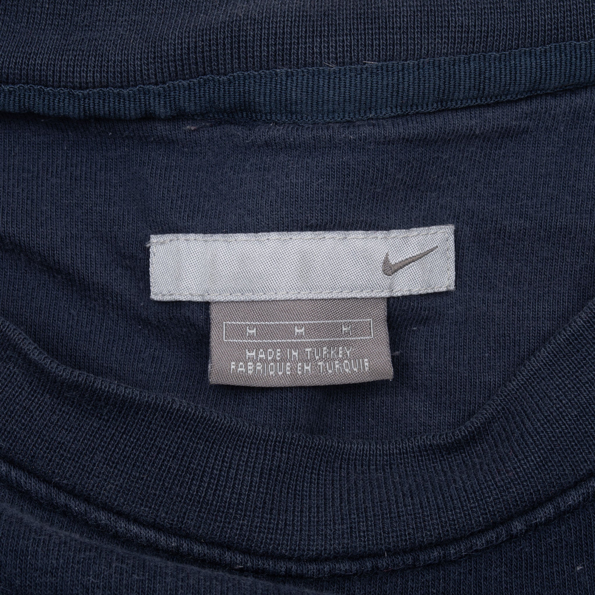 Vintage Nike Classic Swoosh Navy Blue Sweatshirt 2000S Size Medium