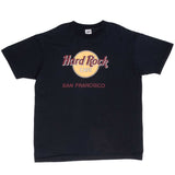 Vintage Hard Rock Cafe San Francisco Black Tee Shirt 1990S Size Xl Made In Usa With Single Stitch Sleeves