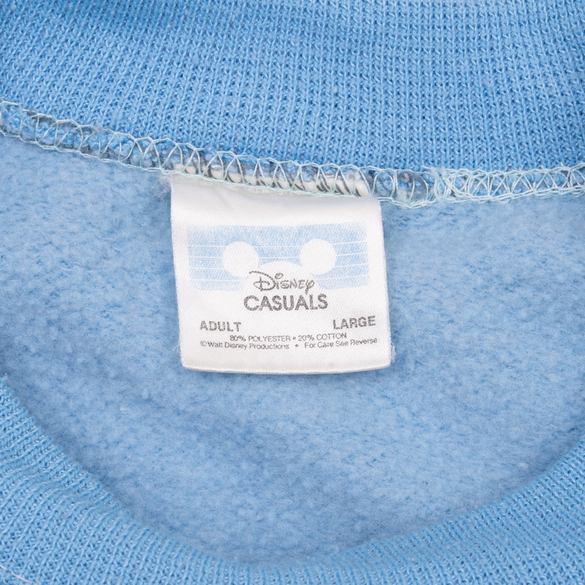 Vintage Disney Mickey Mouse Blue Sweatshirt 1990S Size Large Made In Usa