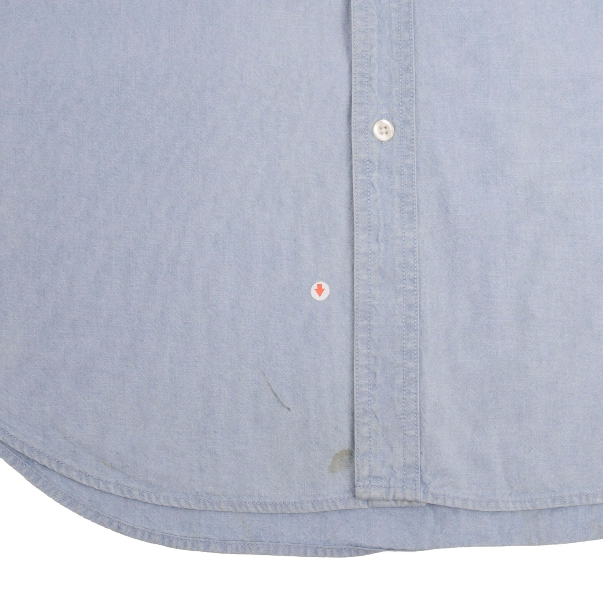 VINTAGE SCOOBY DOO EMBROIDERED BLUE POCKET SHIRT 1990S SIZE XL