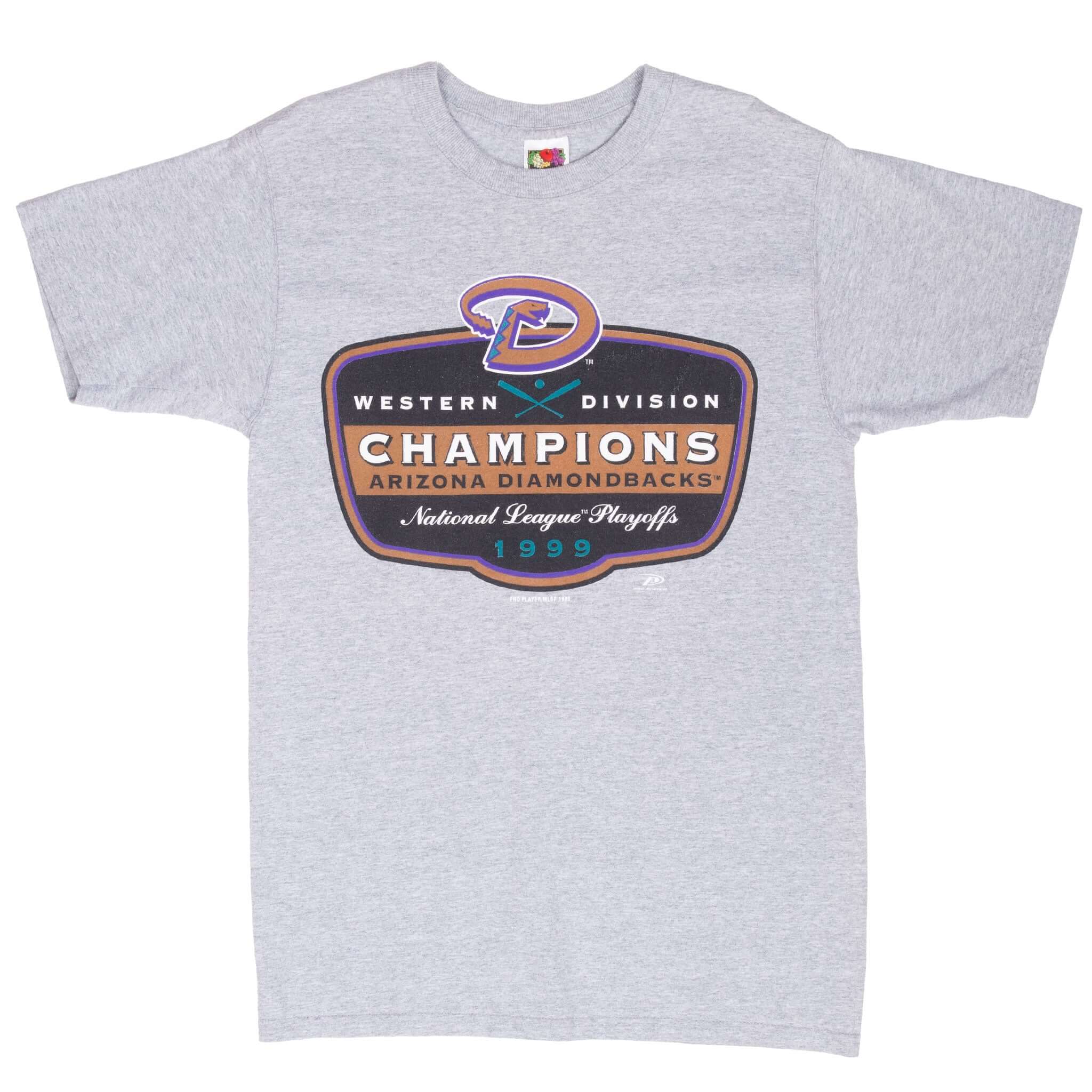 Vintage Mlb Arizona Diamondbacks Western Champions 1999 Tee Shirt Size Small