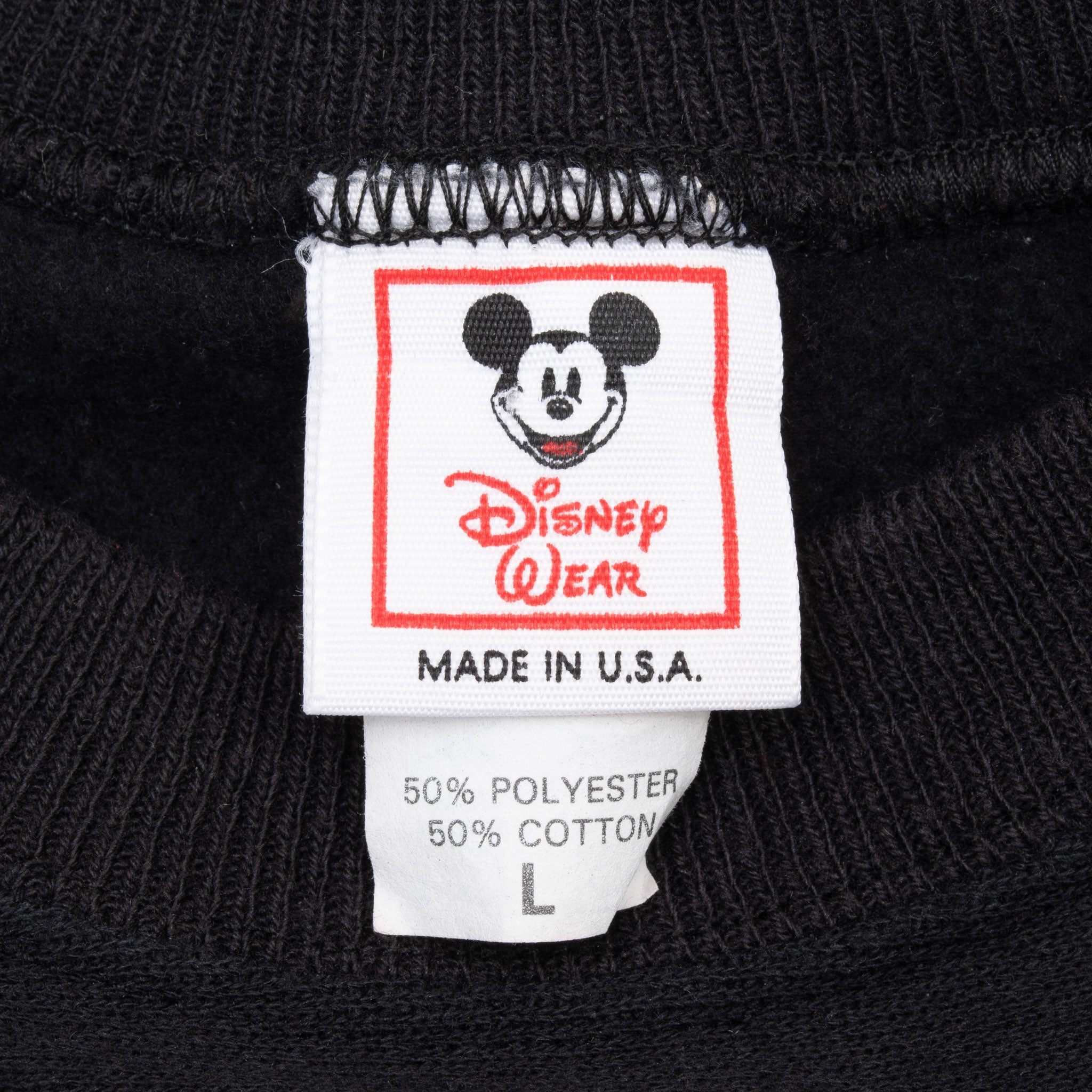 VINTAGE DISNEY MICKEY MOUSE EMBROIDERED SWEATSHIRT LARGE 1990S MADE IN USA